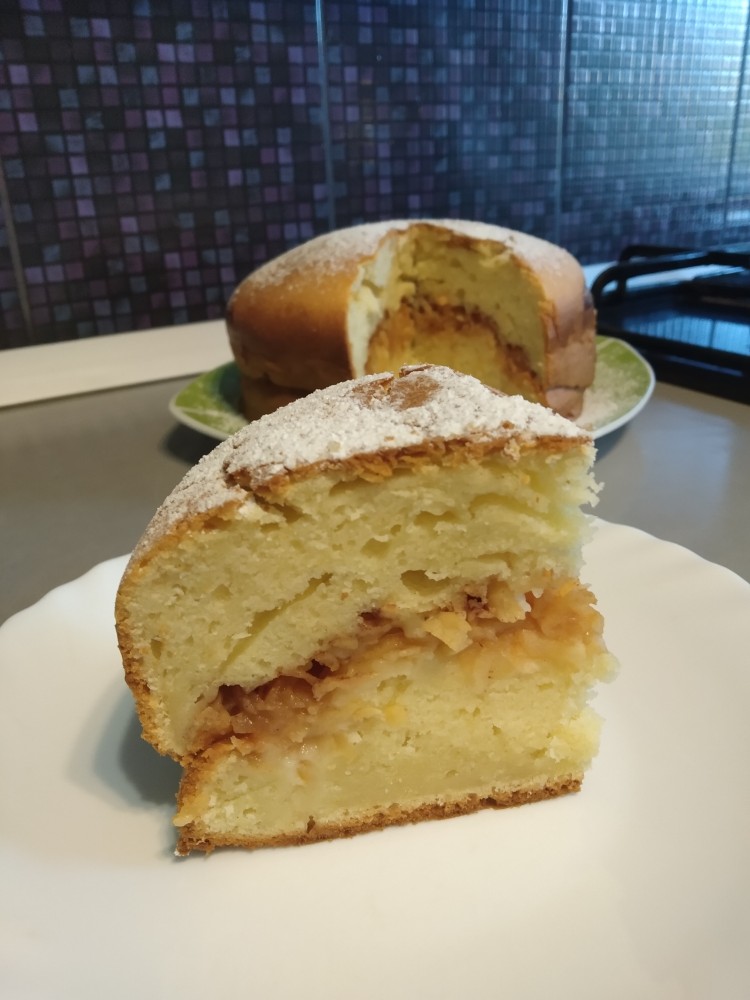 Пирог 🍰 сметанный с яблоками 🍏