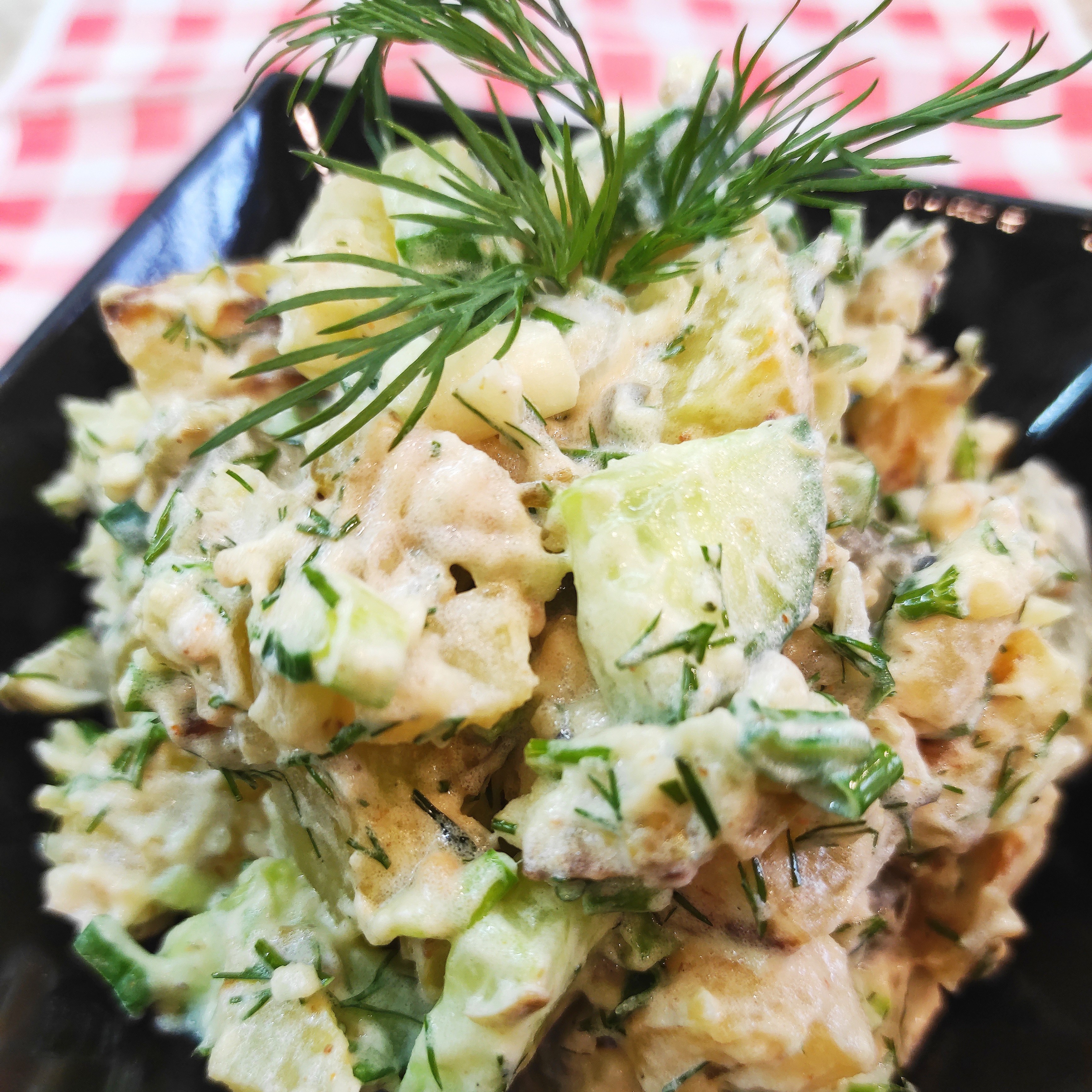 Зелёный картофельный салат