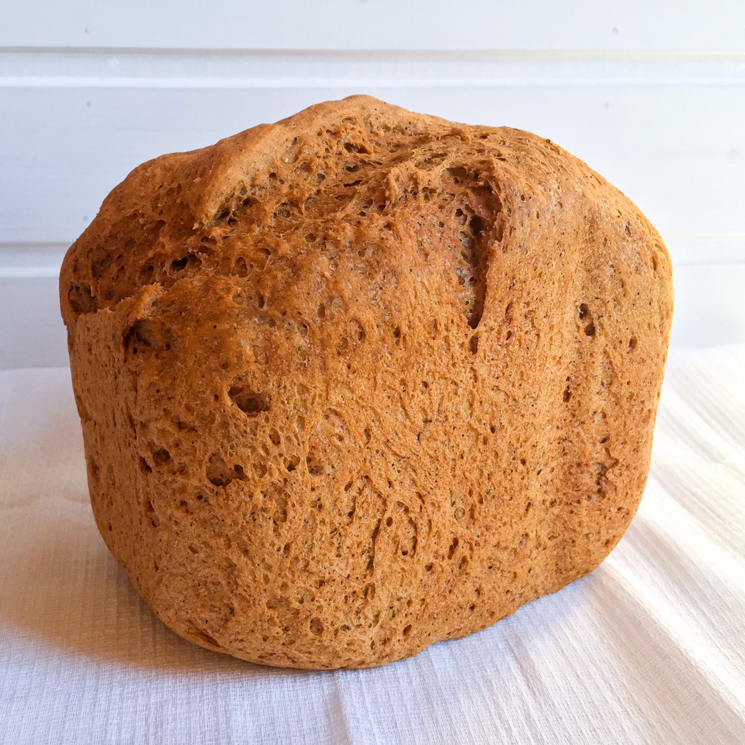 Хлеб пшенично-ржаной в хлебопечке с орехами🍞