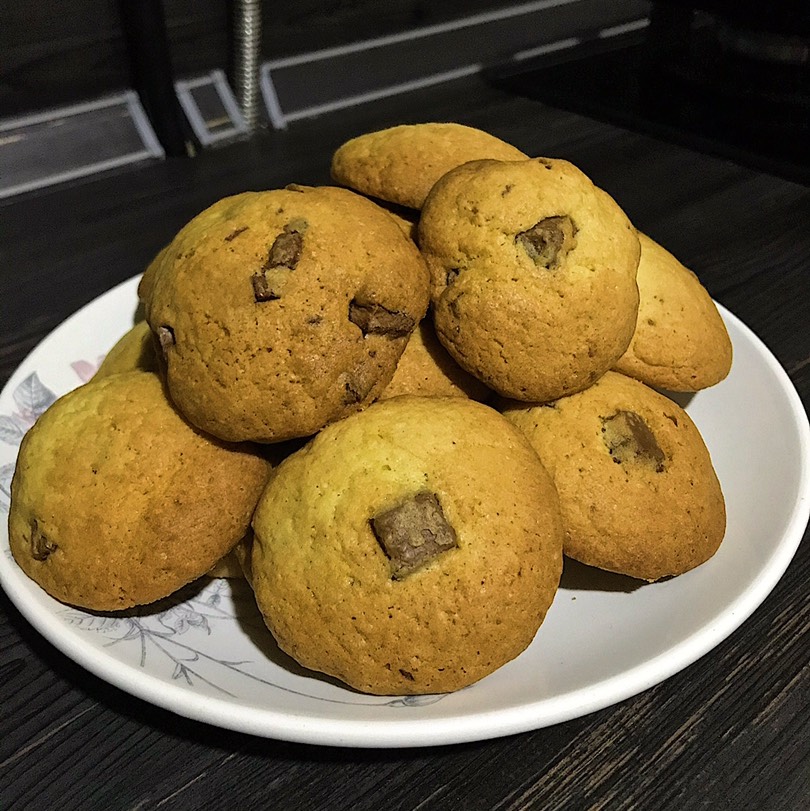 Печенье с шоколадной крошкой.🍪Просто бомба 💣