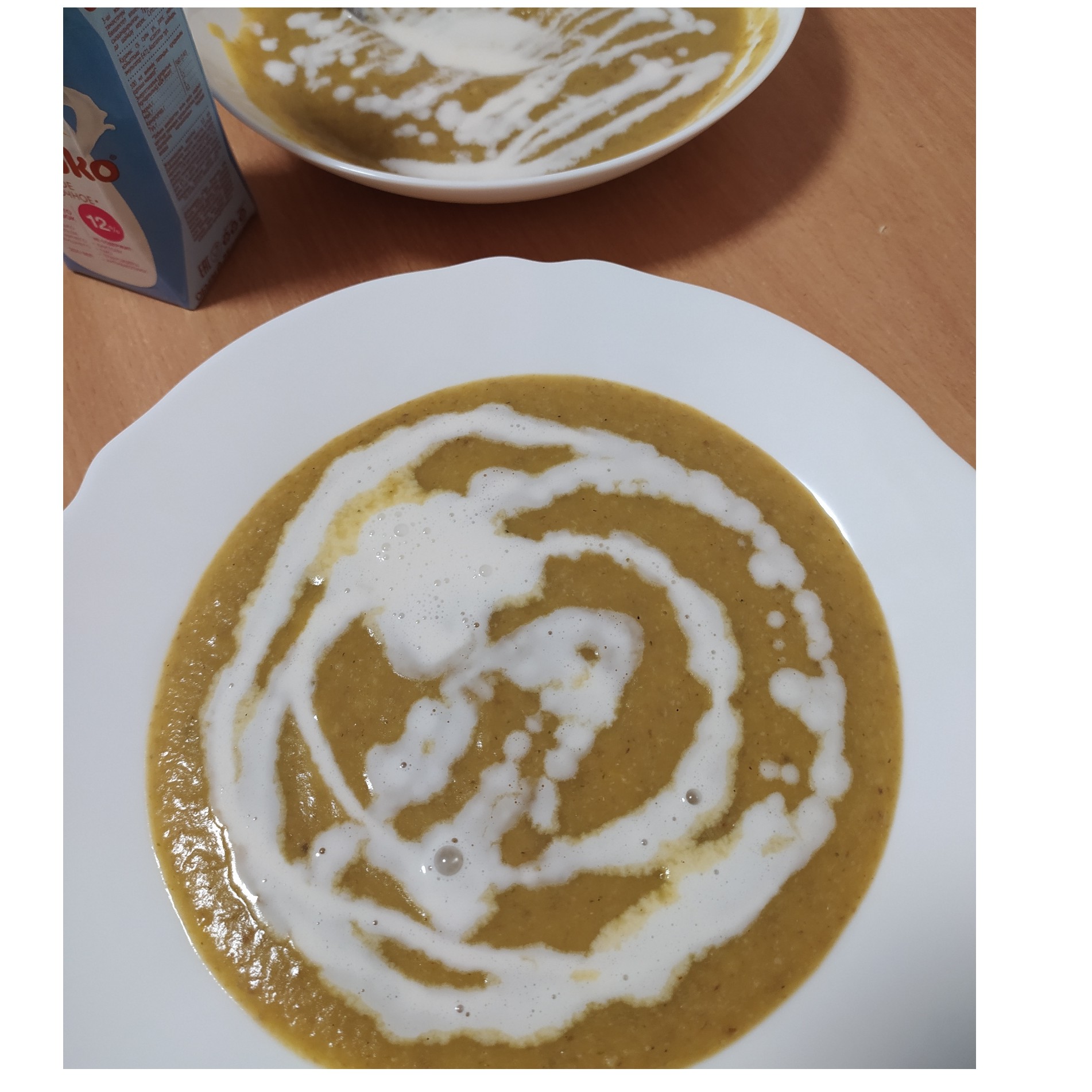 Тыквенный крем-суп с грибами