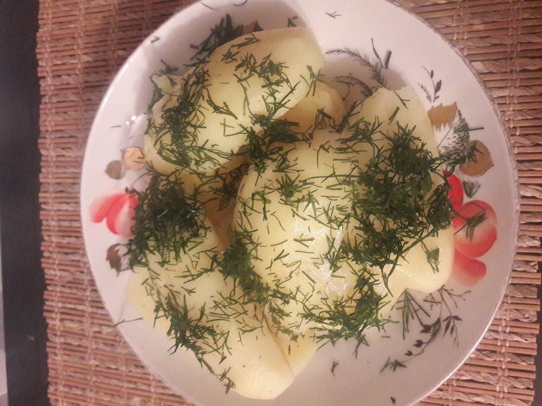 Картошка с укропом