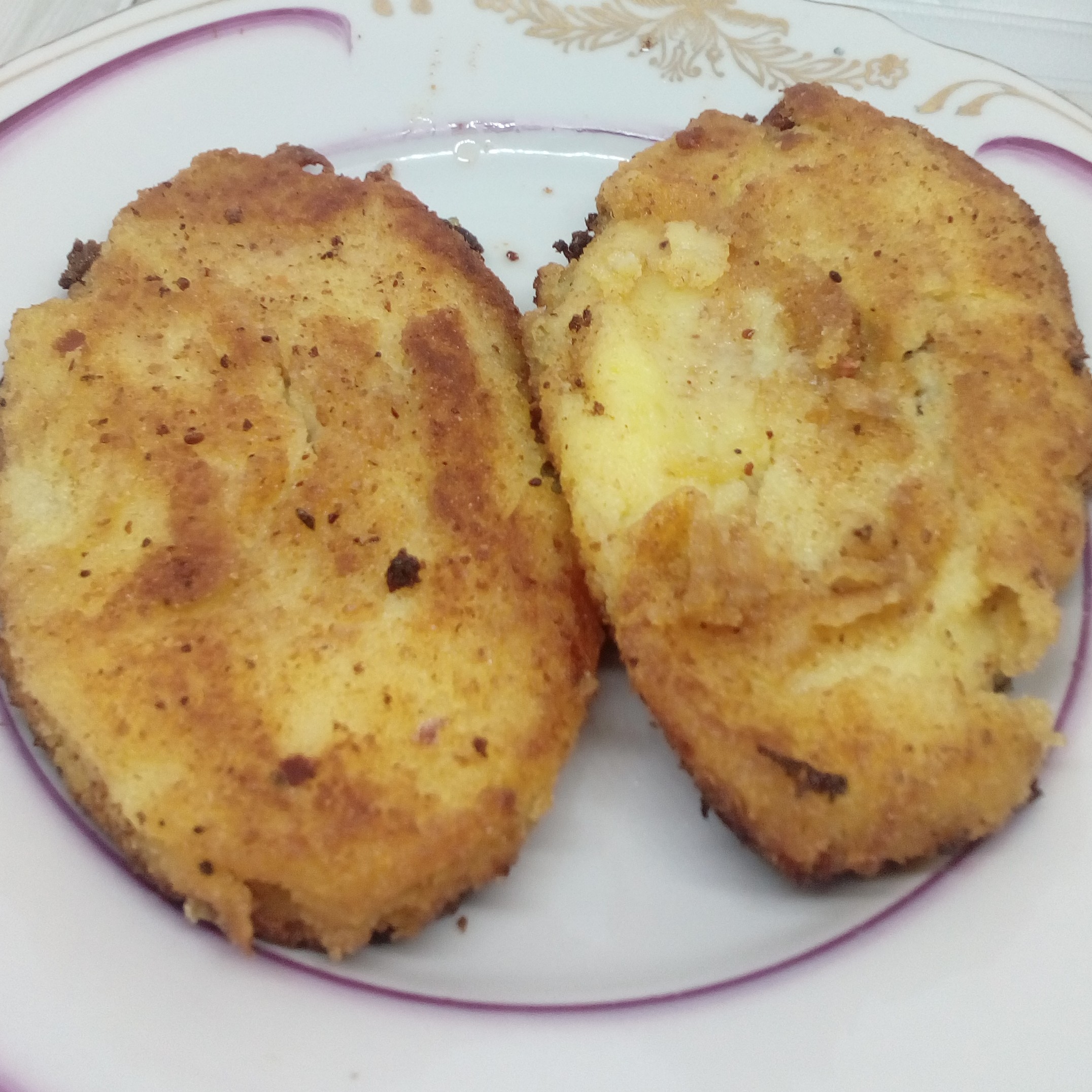Картофельные зразы с ветчиной и сыром