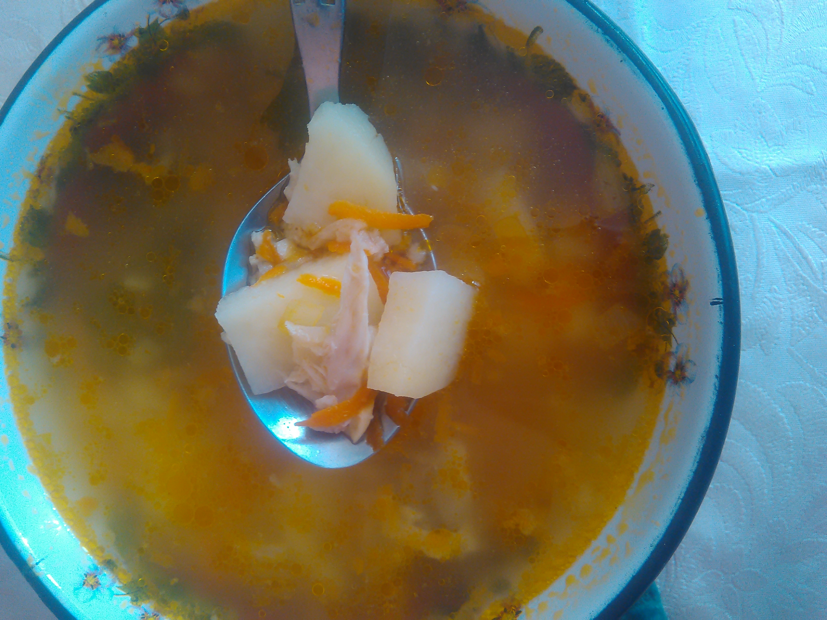 Чесночный суп с пшеном