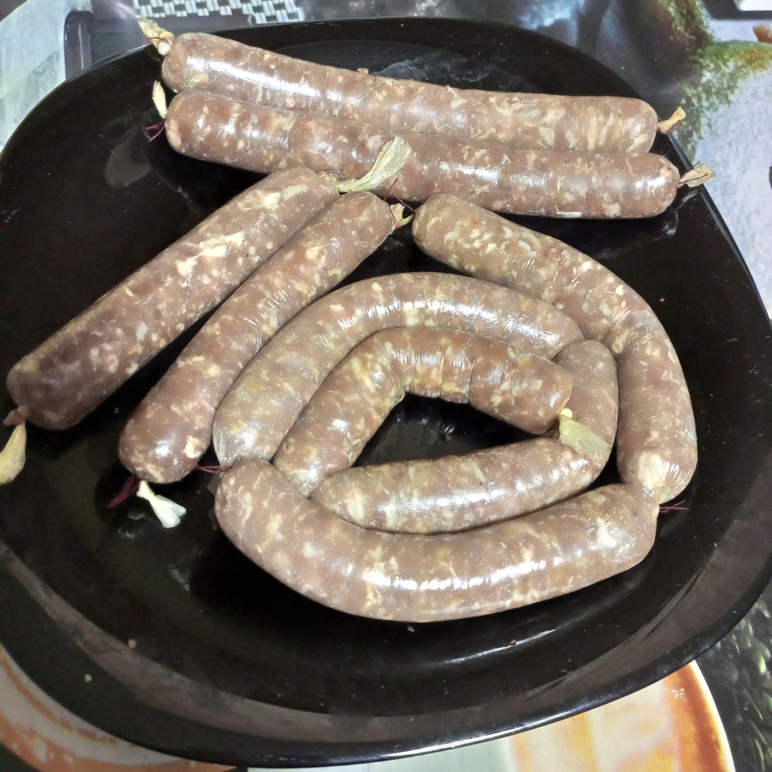 Домашняя колбаса из свинины в духовке
