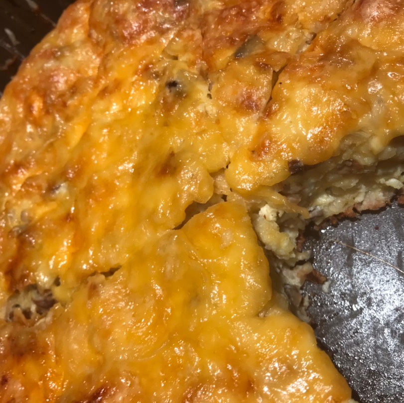 ПП Рваный пирог с грибами и сыром