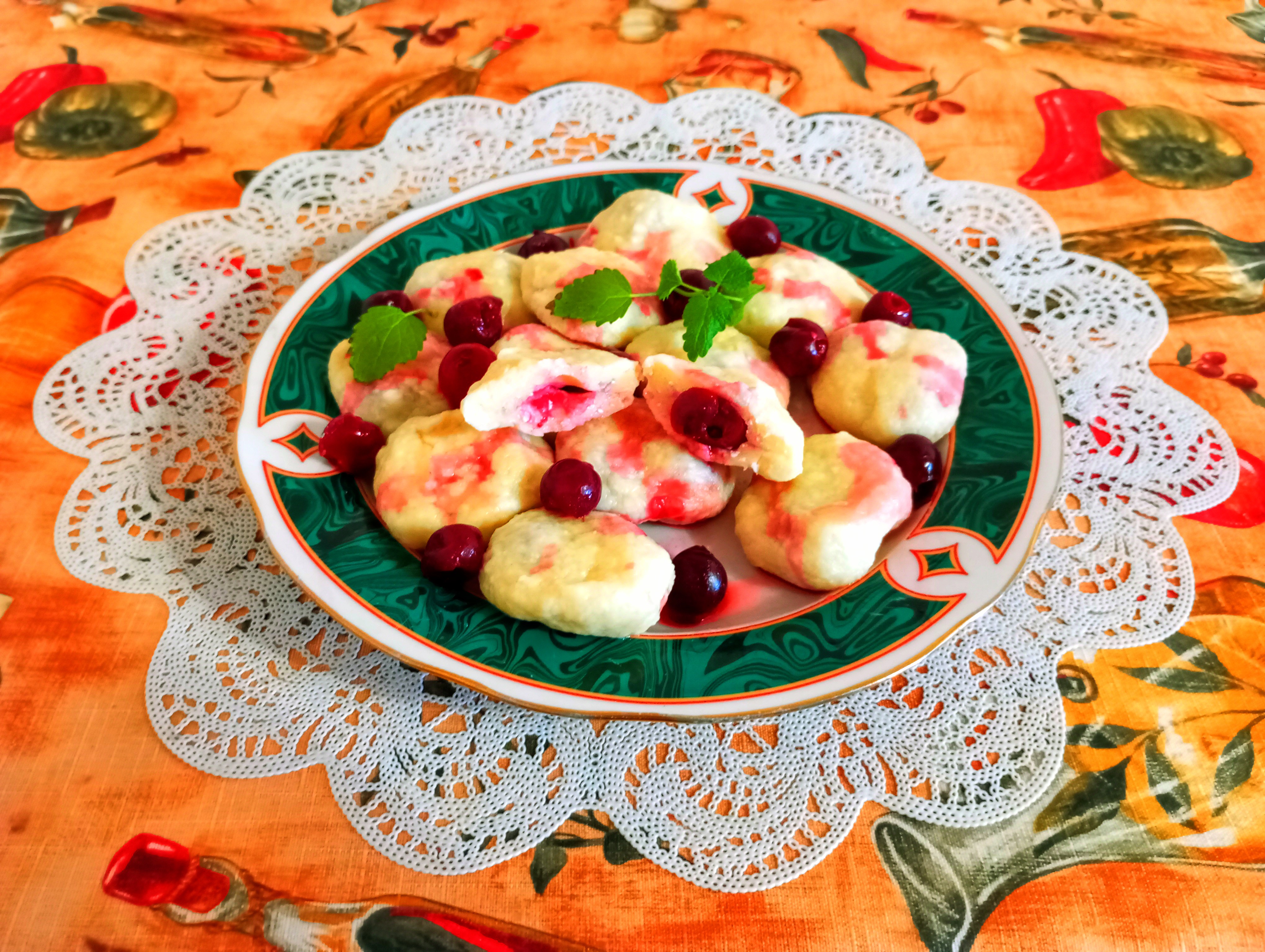 Ленивые вареники из творога с вишней 🍒