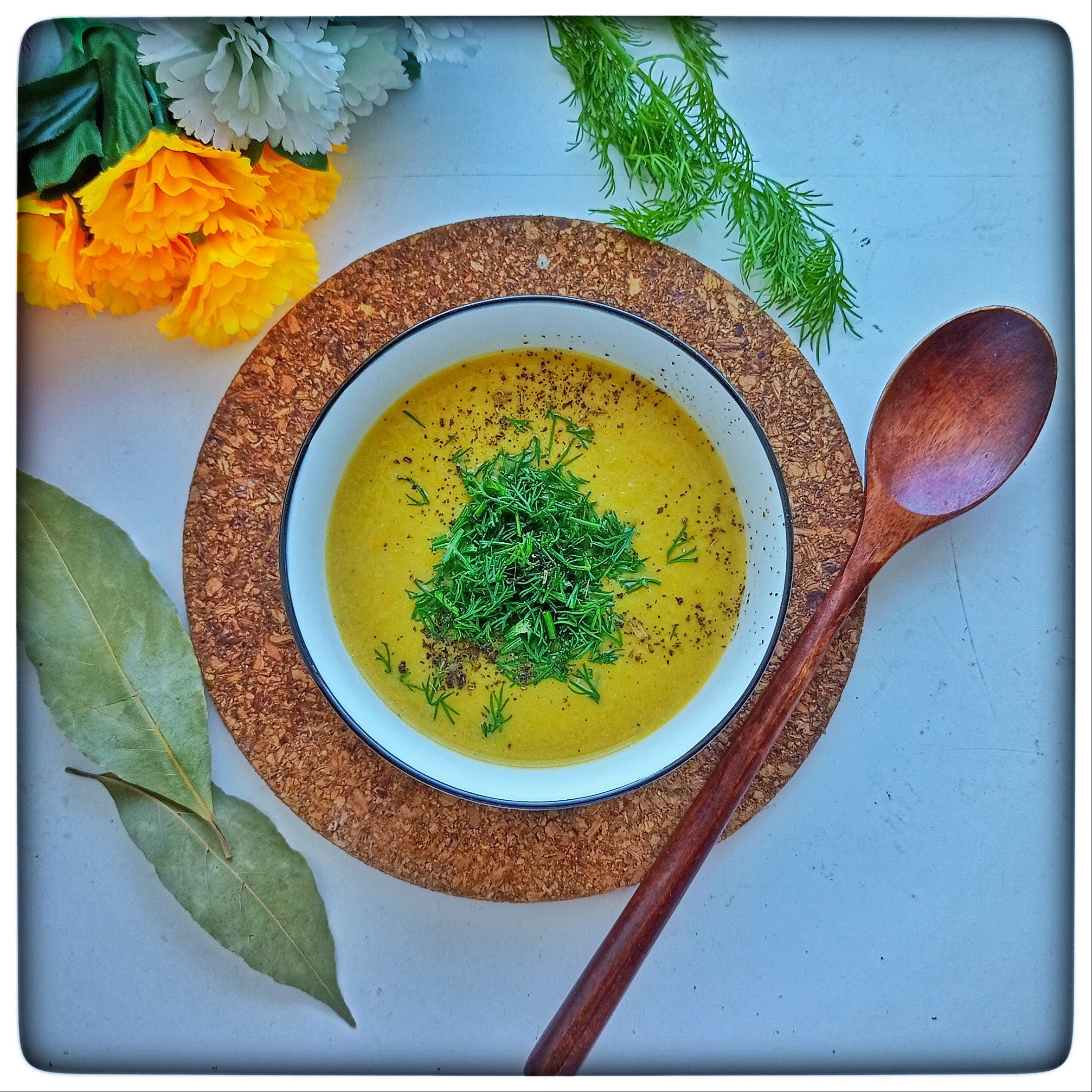 Крем-суп из кабачка с сыром творожным