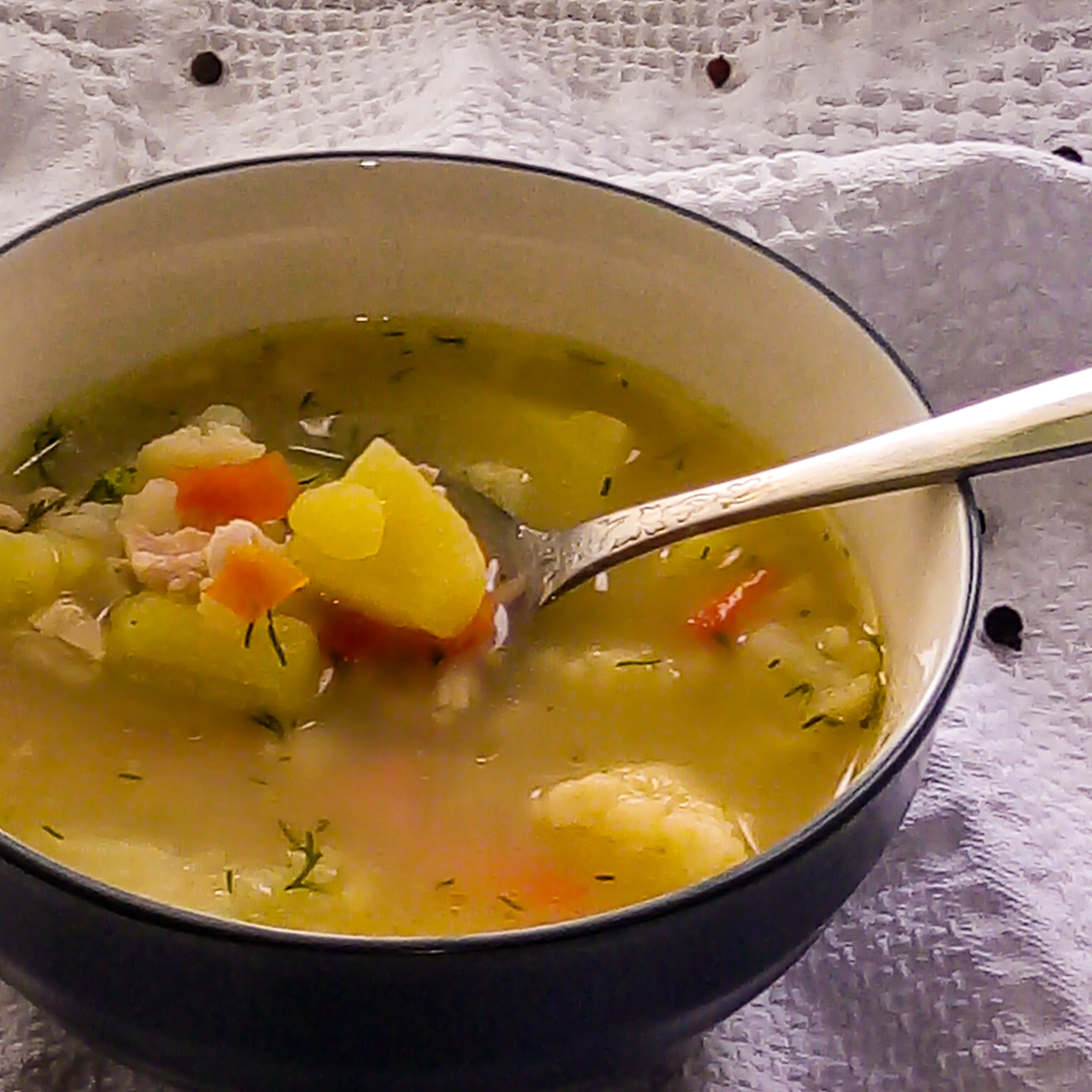 Куриный суп с цветной капустой