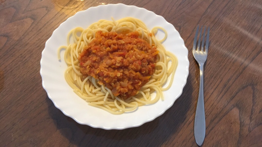 Вегетарианские спагетти болоньезе