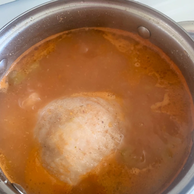 Суп куриный с болгарским перцем и фасолью