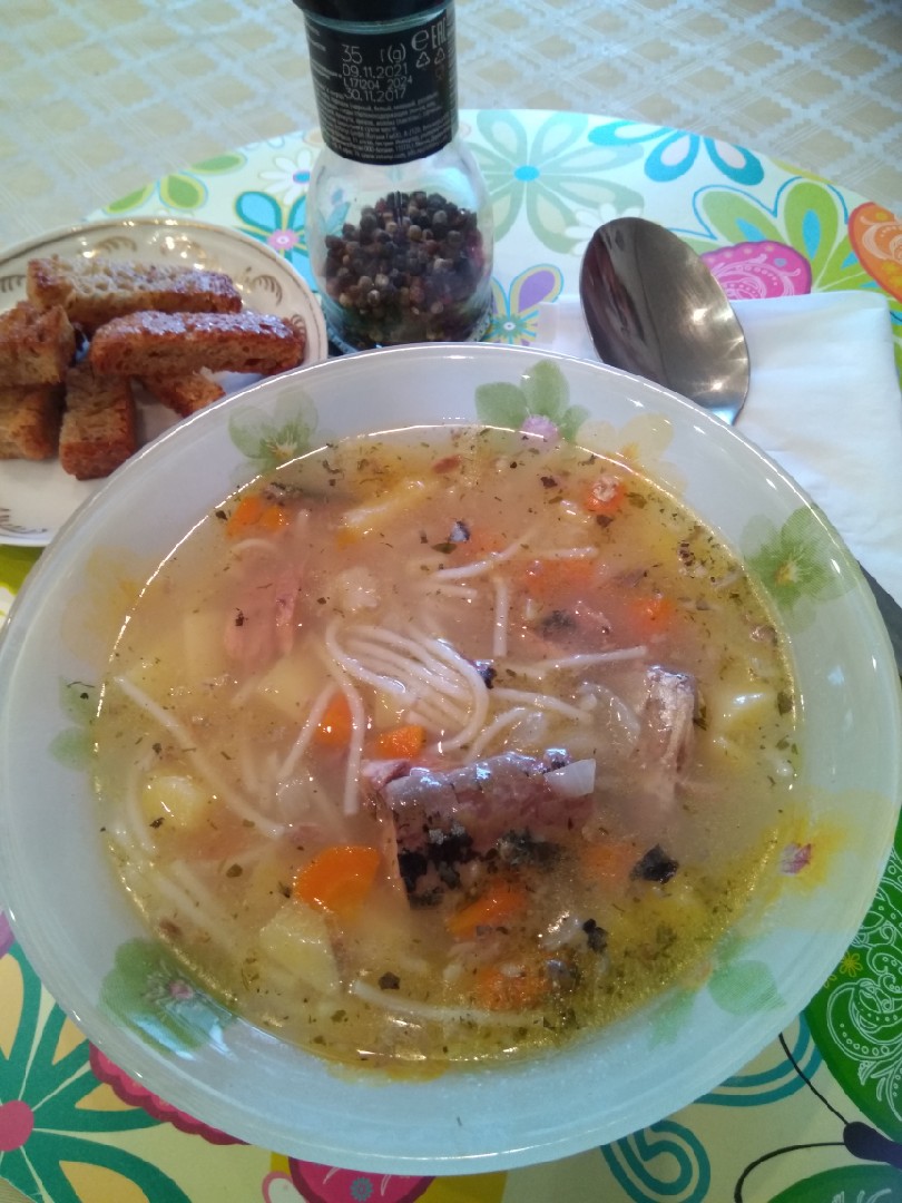 Суп из рыбных консервов горбуши – рецепт