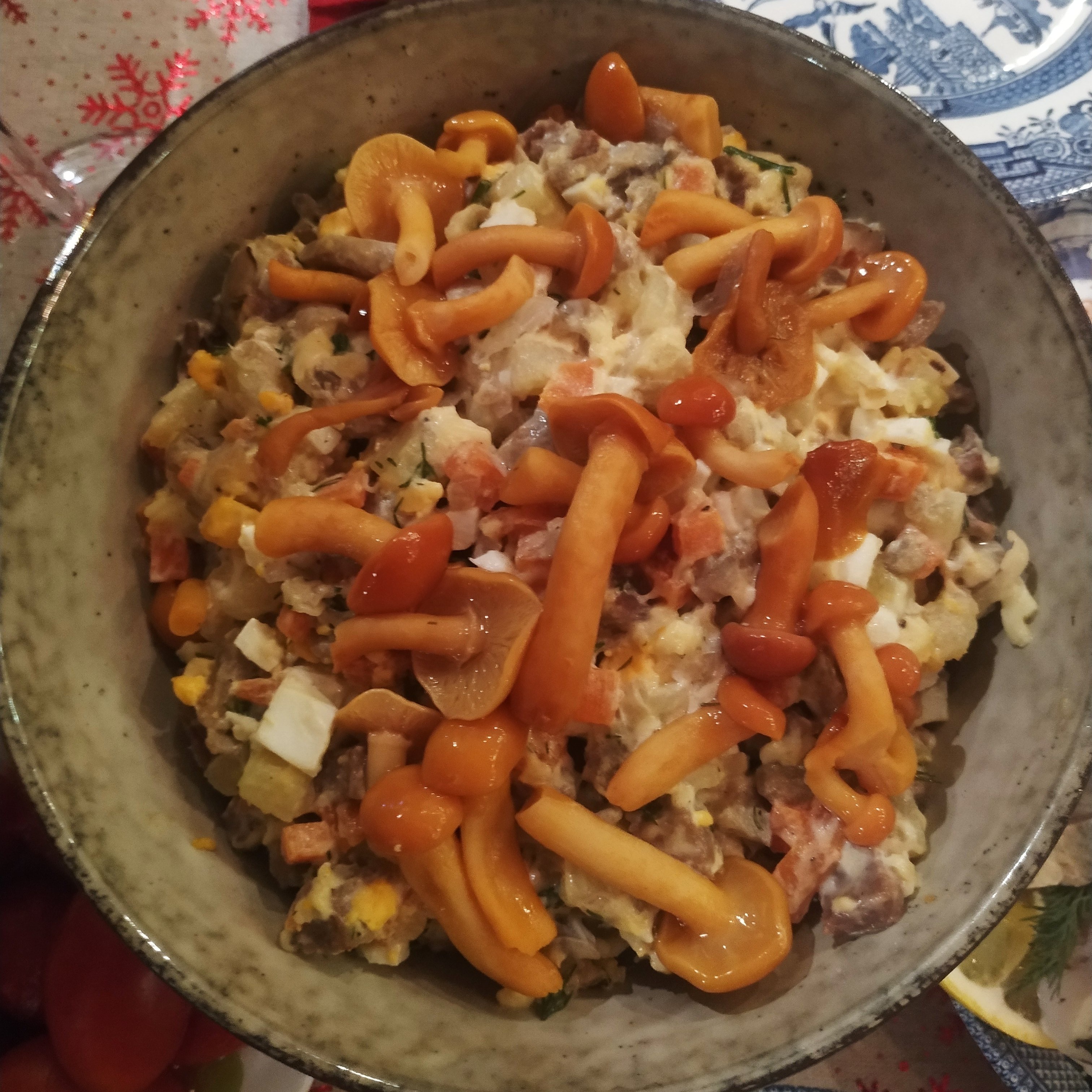 Салат "Грибная поляна" на праздничном столе | "Mushroom glade" salad on the festive table