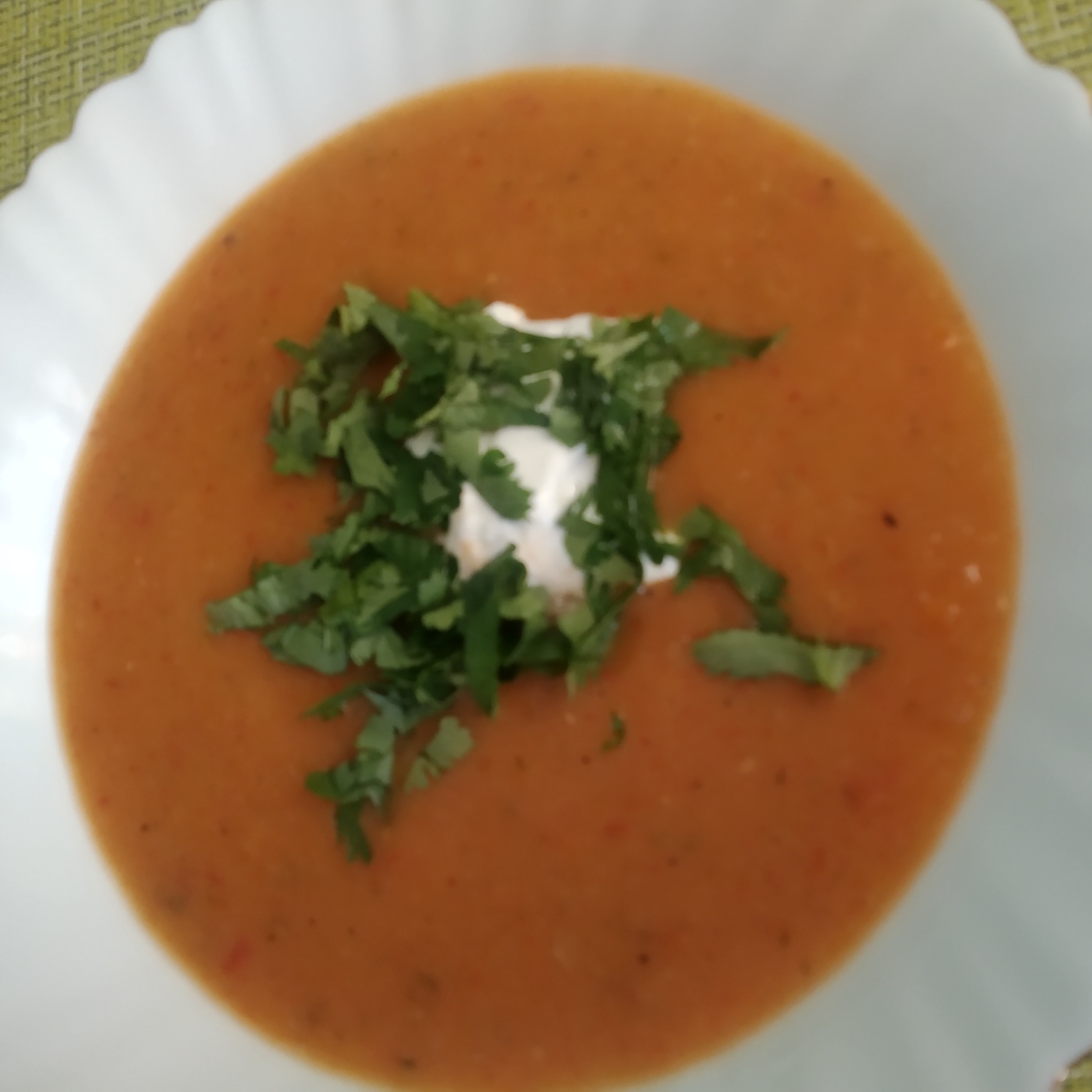 Крем-суп овощной острый