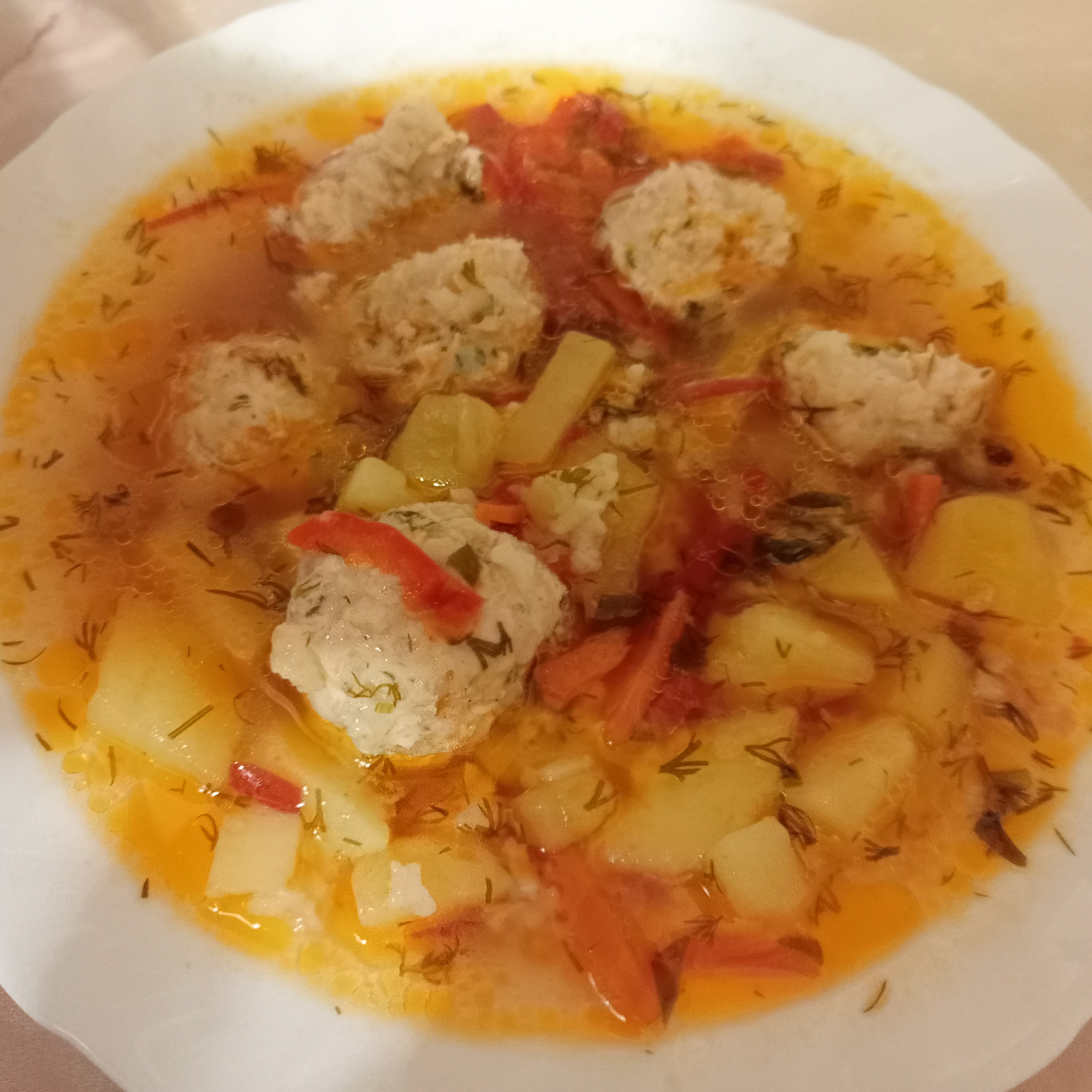 Армянский суп с фрикадельками Кололак