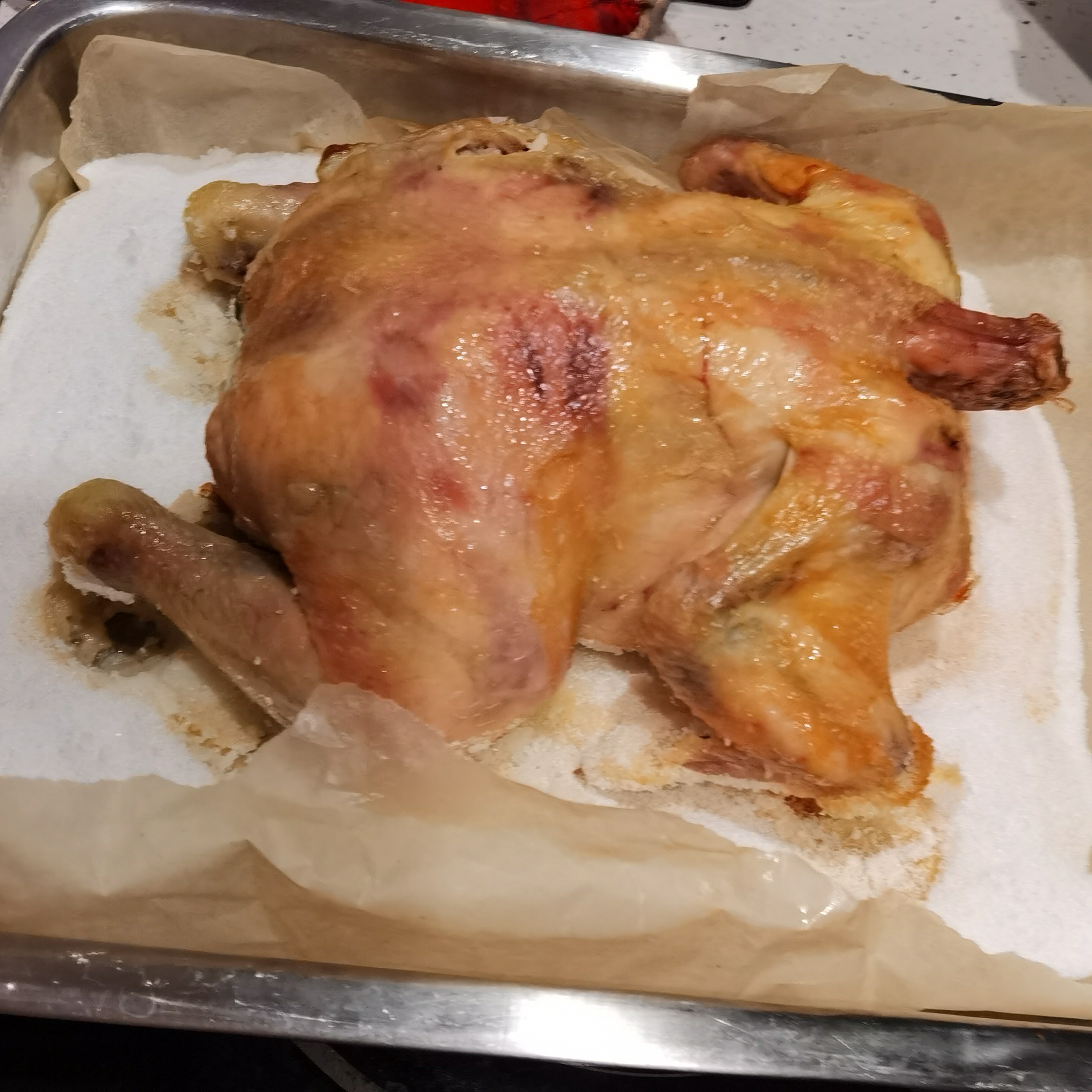 Курица на соли, запечённая в духовке