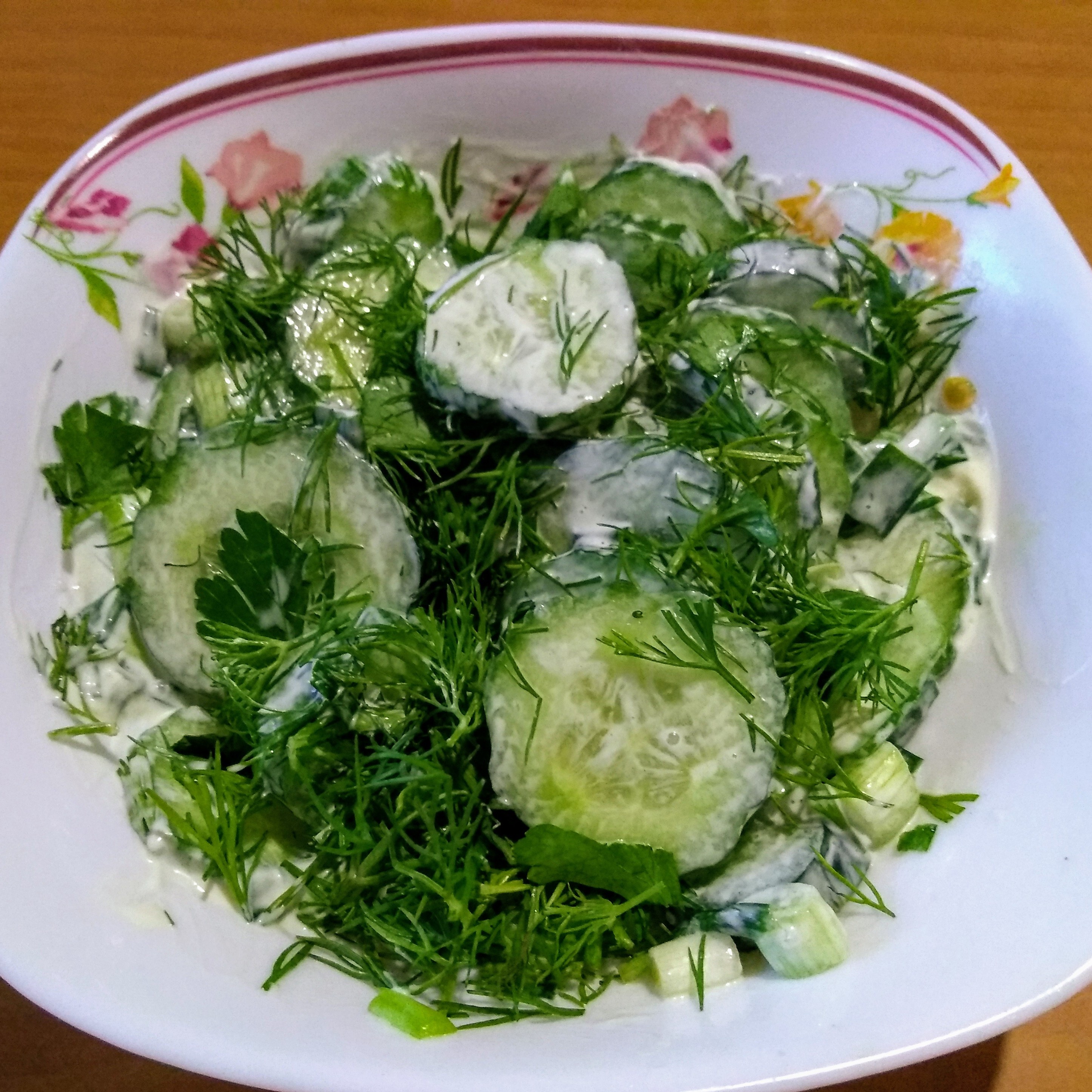 Салат 🥗 "Зелёный огуречик"