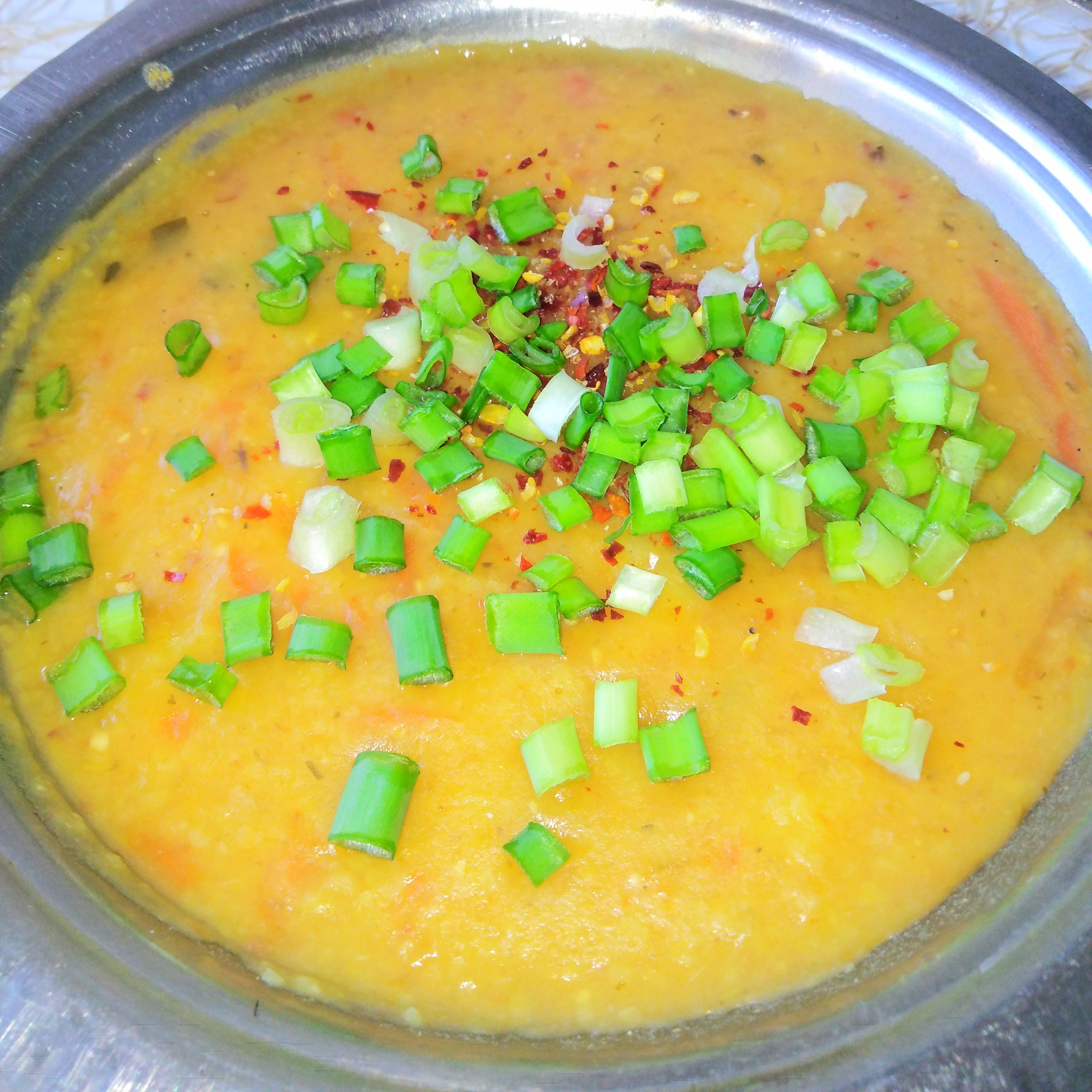 Постный гороховый суп с тыквой