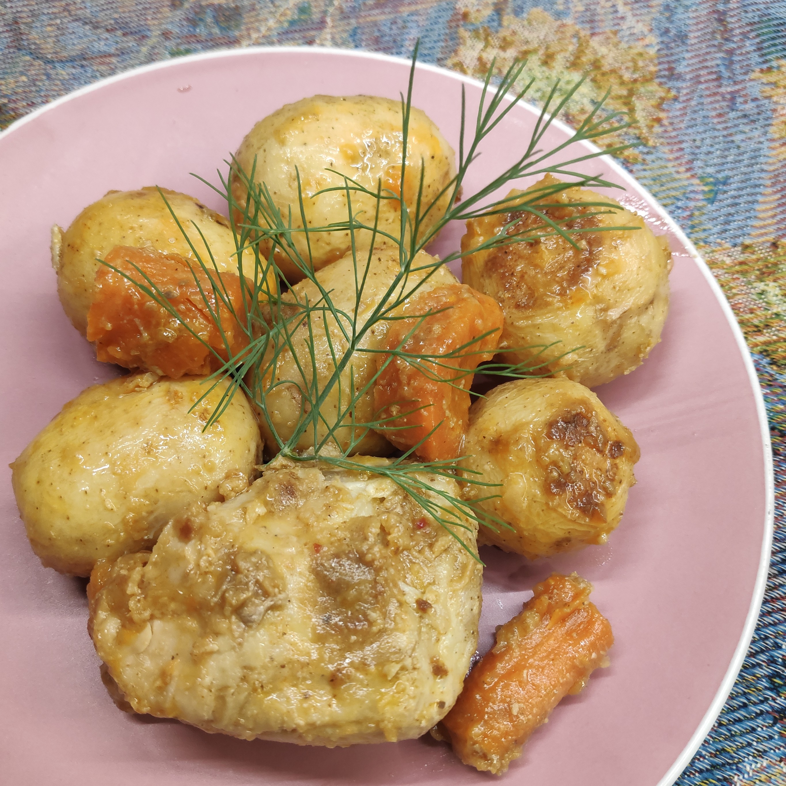 Картофель с куриным филе в рукаве для запекания