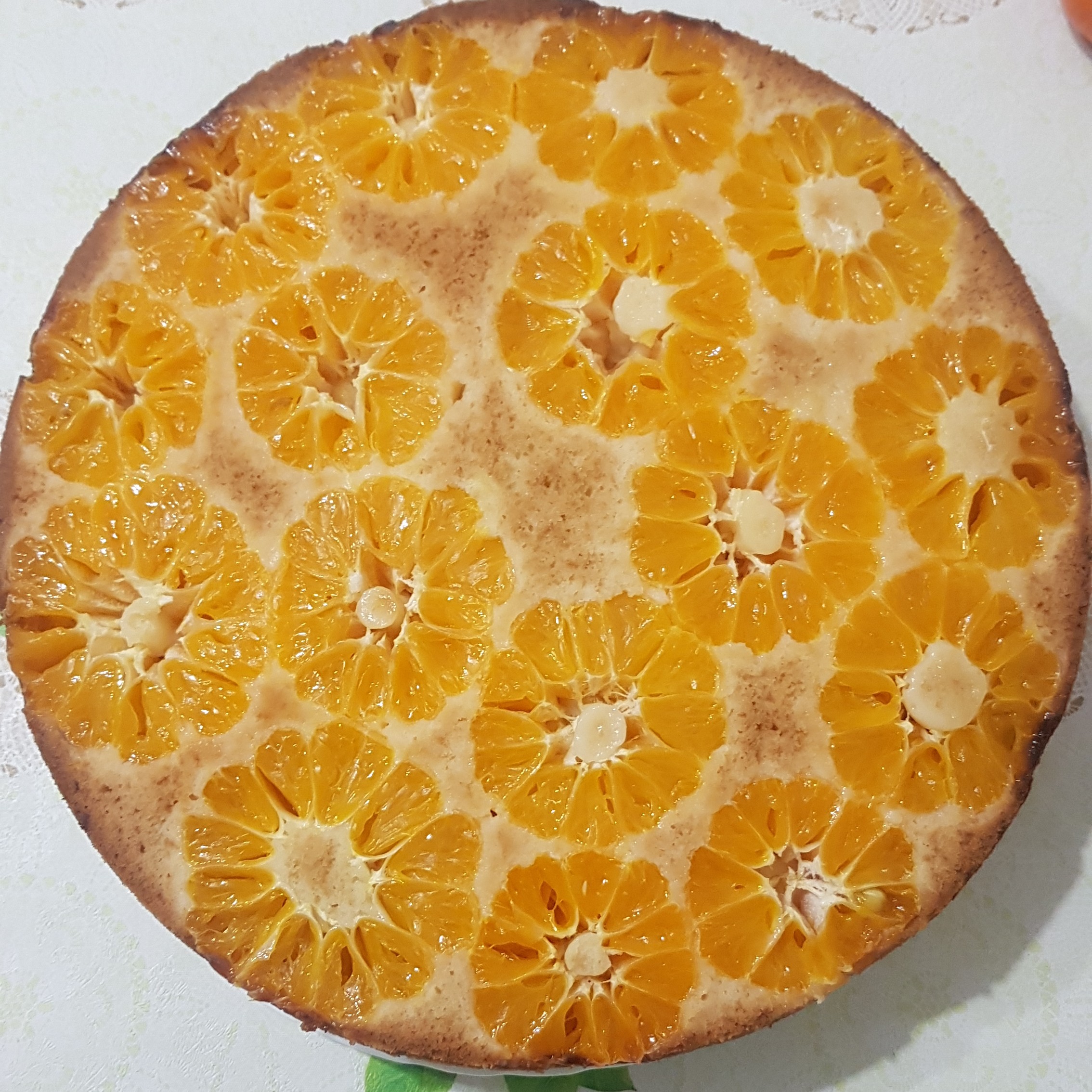 Бисквитный пирог с мандаринами 🍊