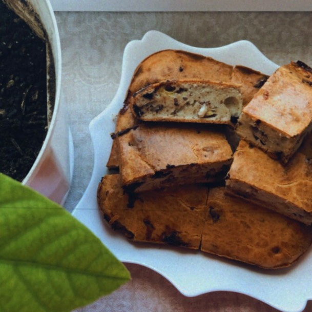 Пирог с бананом и шоколадом