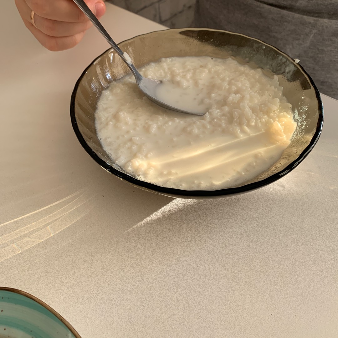 Рисовая молочная каша на завтрак!