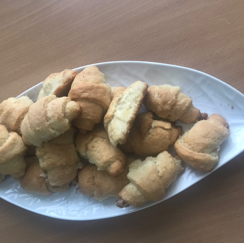 Рогалики с повидлом без дрожжей 🥐