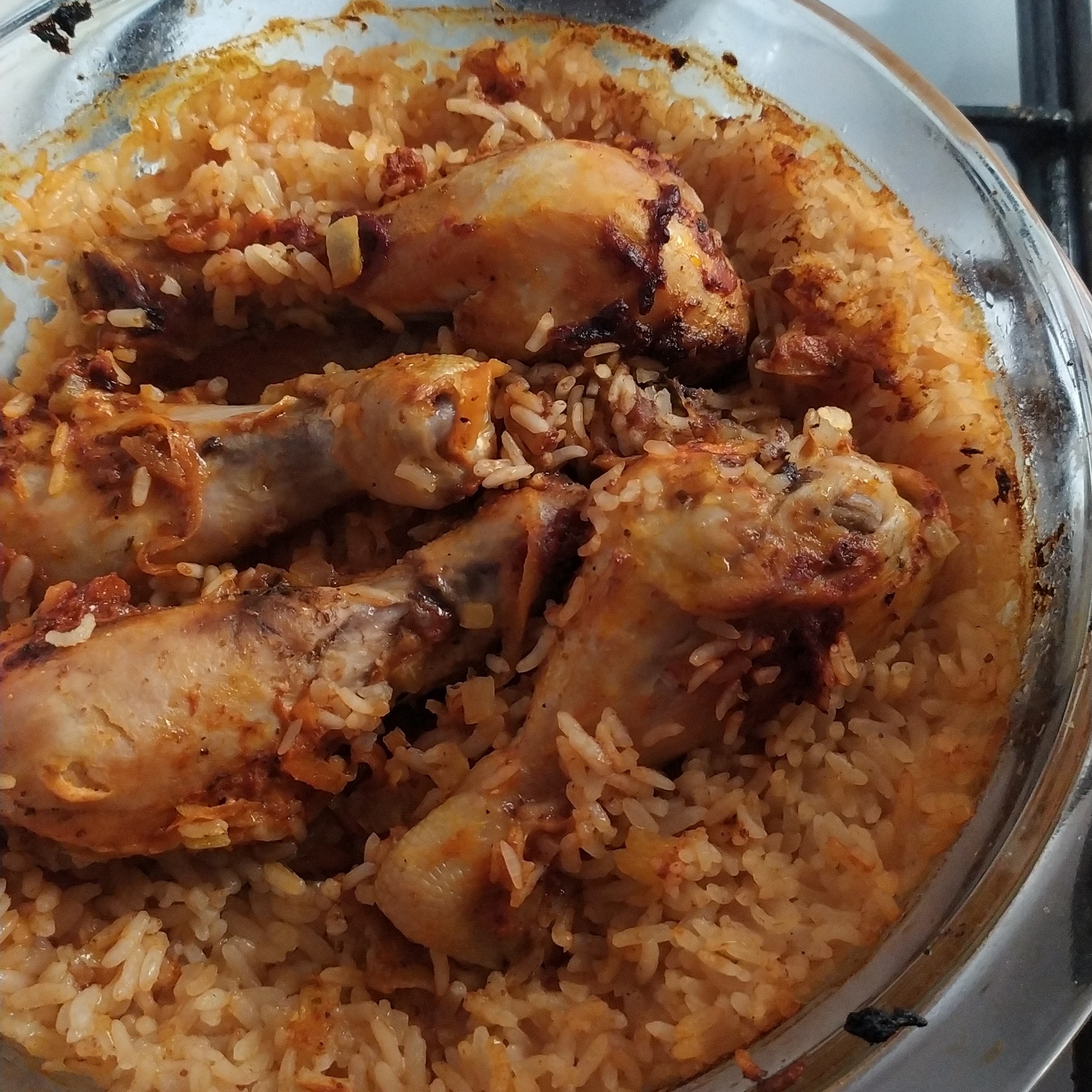 Рис в духовке с курицей