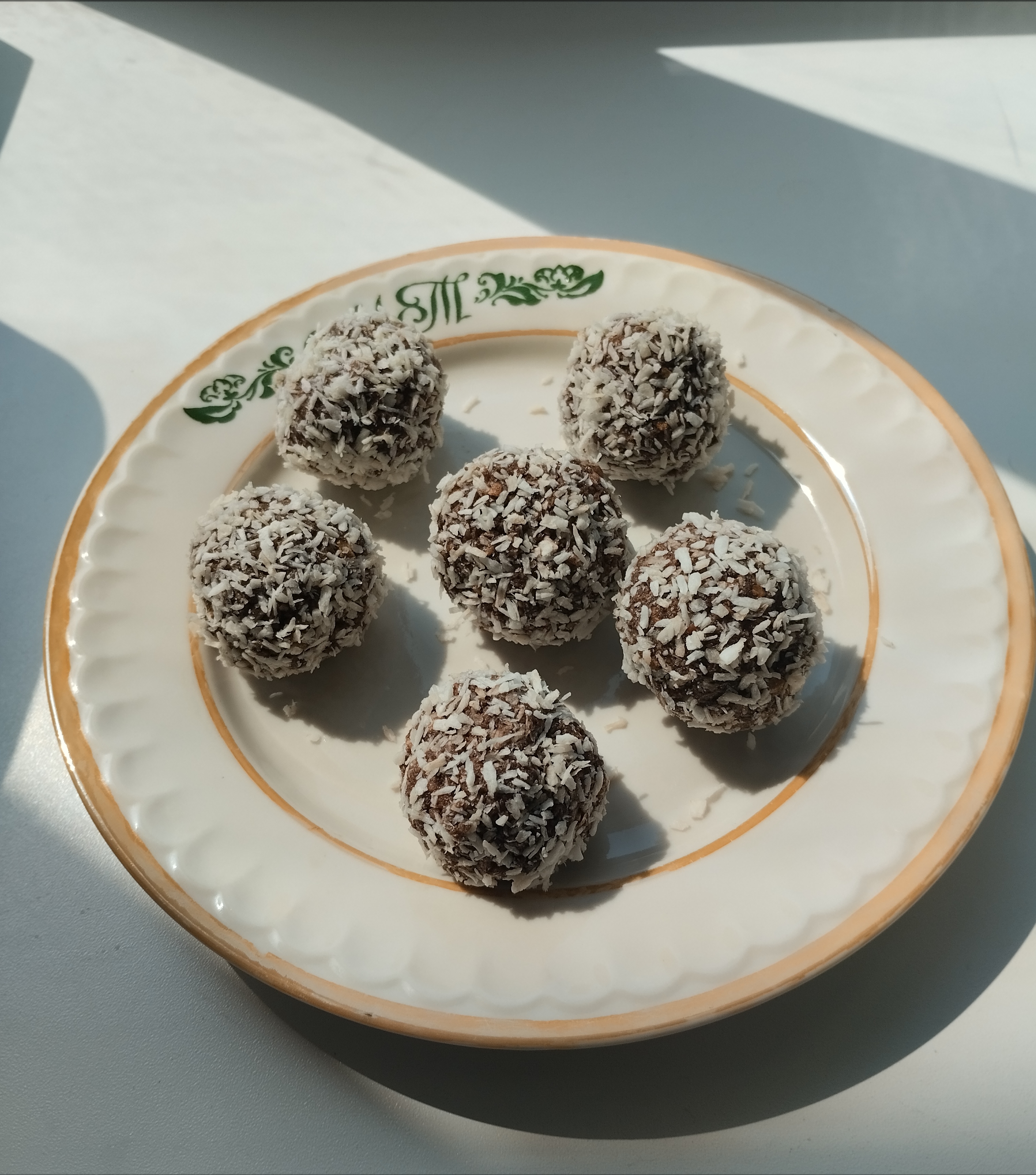ПП пирожное картошка из банана и хлебцев