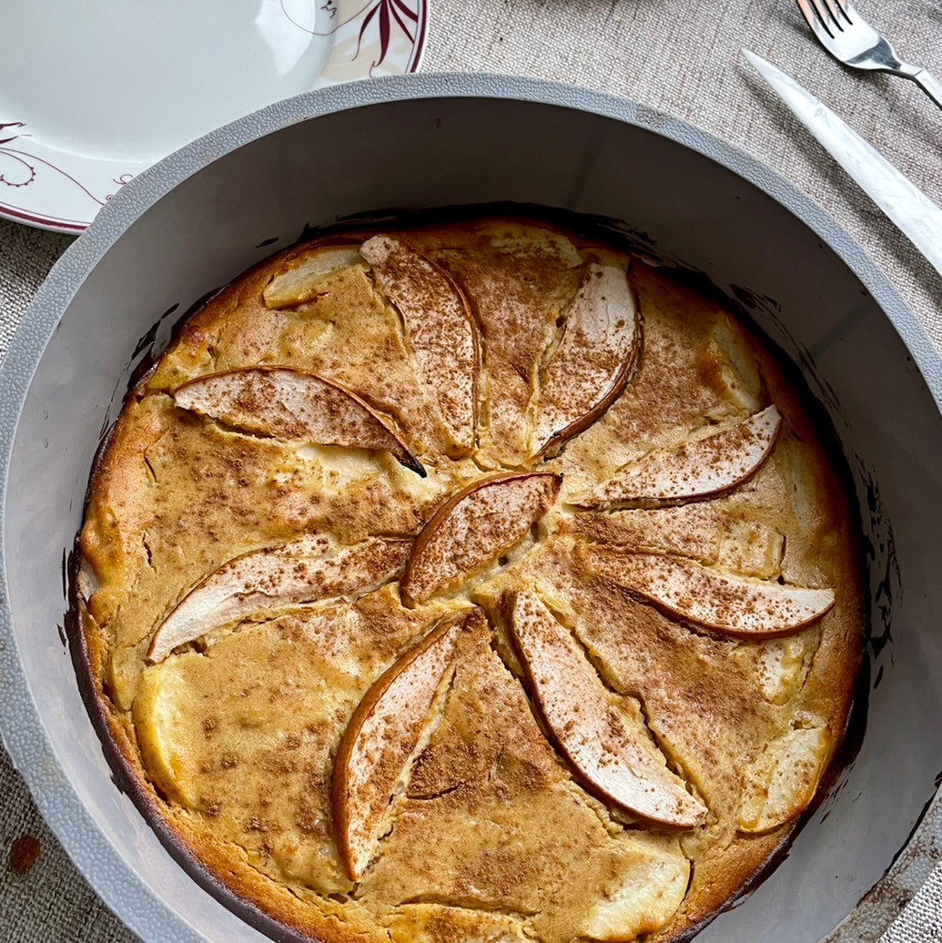 Творожная пп шарлотка с грушами 🍐