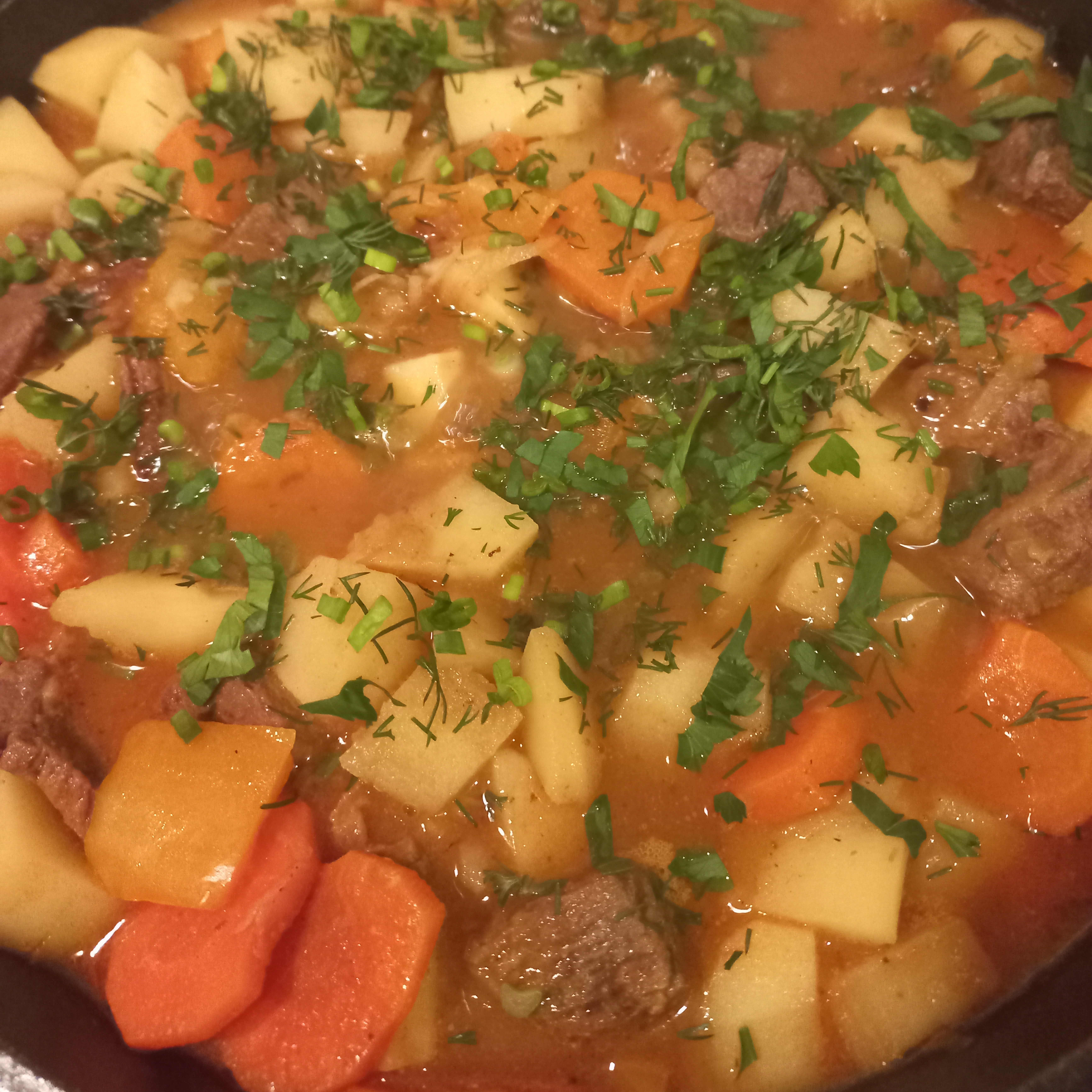 Кавардак – густой суп с мясом и овощами