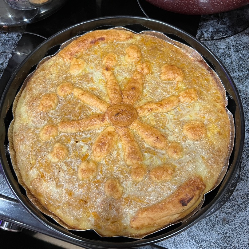 Пирог с тыквенно-яблочной начинкой