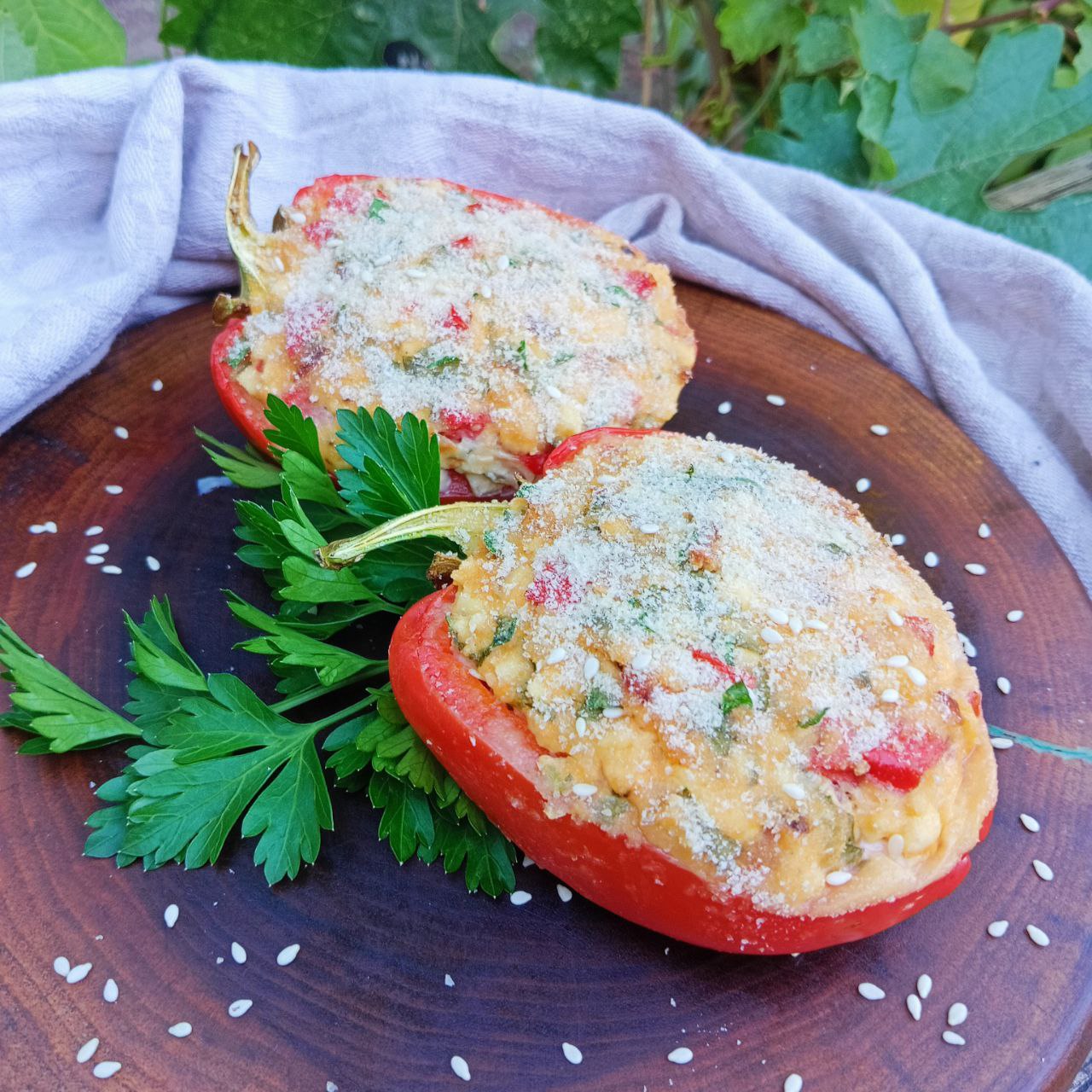 Болгарский перец, запеченный с брынзой