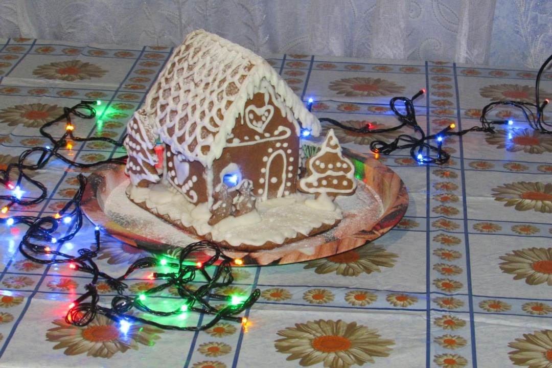 Рождественское имбирное печенье Ёлочка и Домик