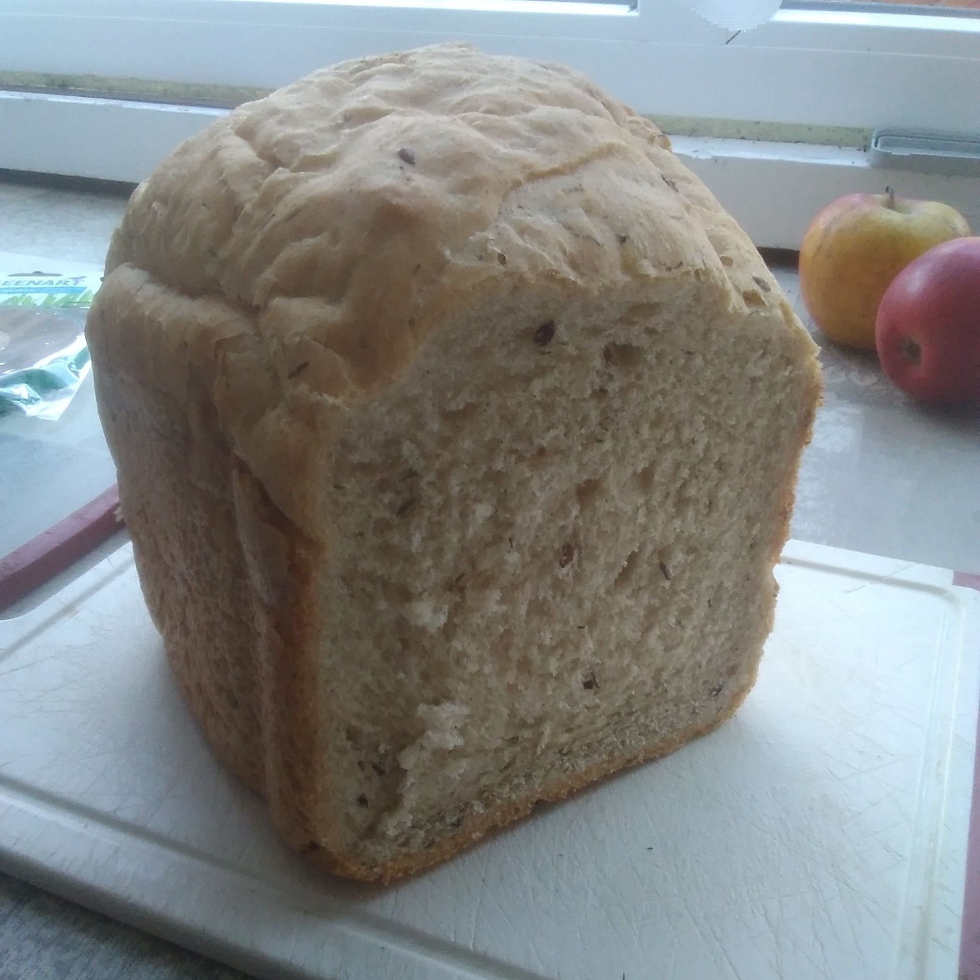 Пшенично-ржаной хлеб с укропом в хлебопечке