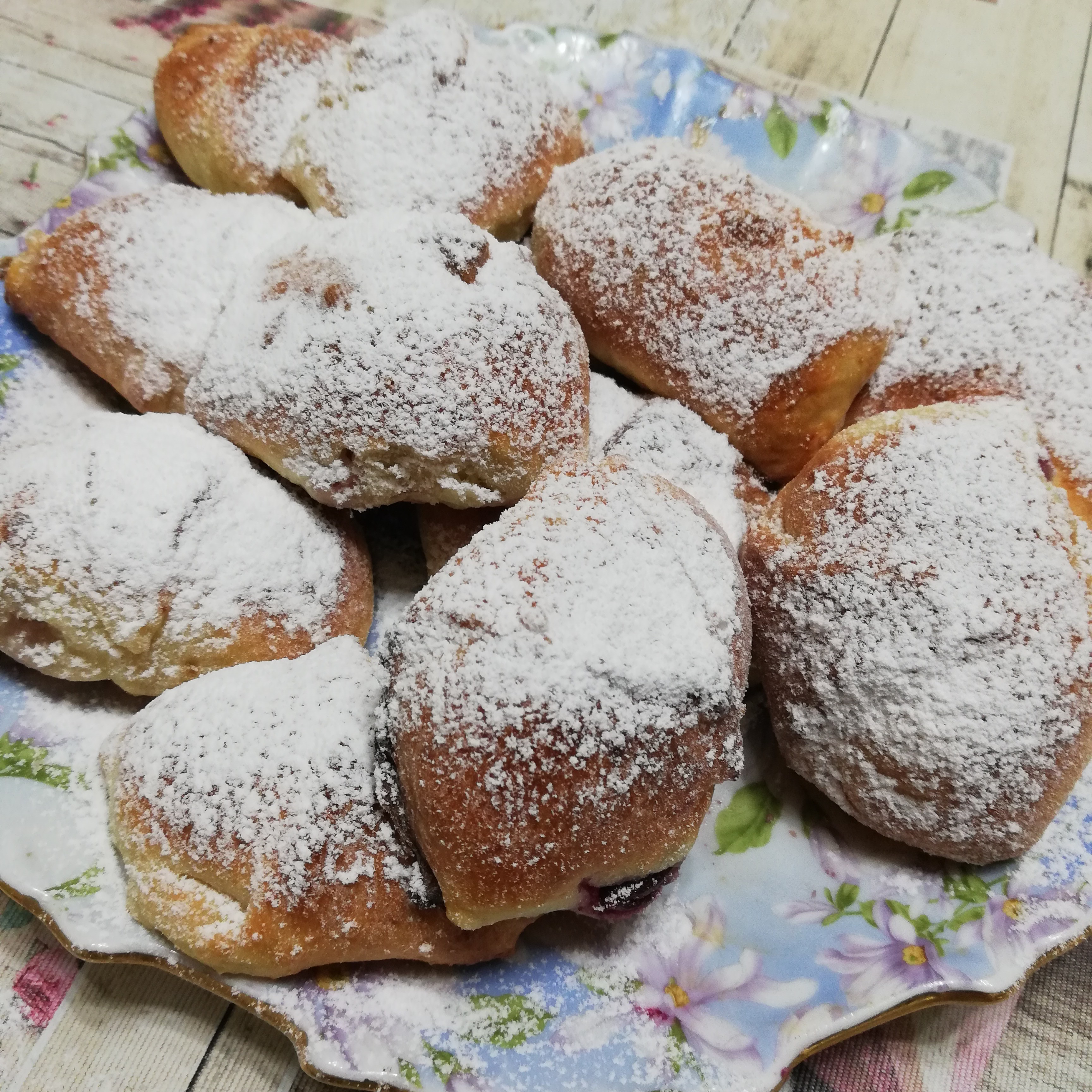 Творожные рогалики с яблоками 🍏