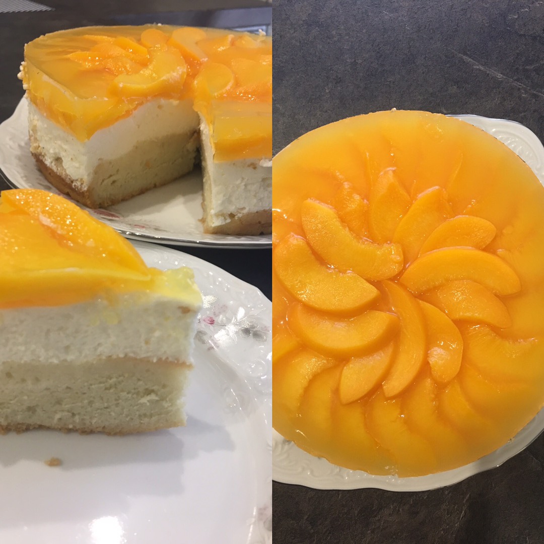Персиковый йогуртовый торт
