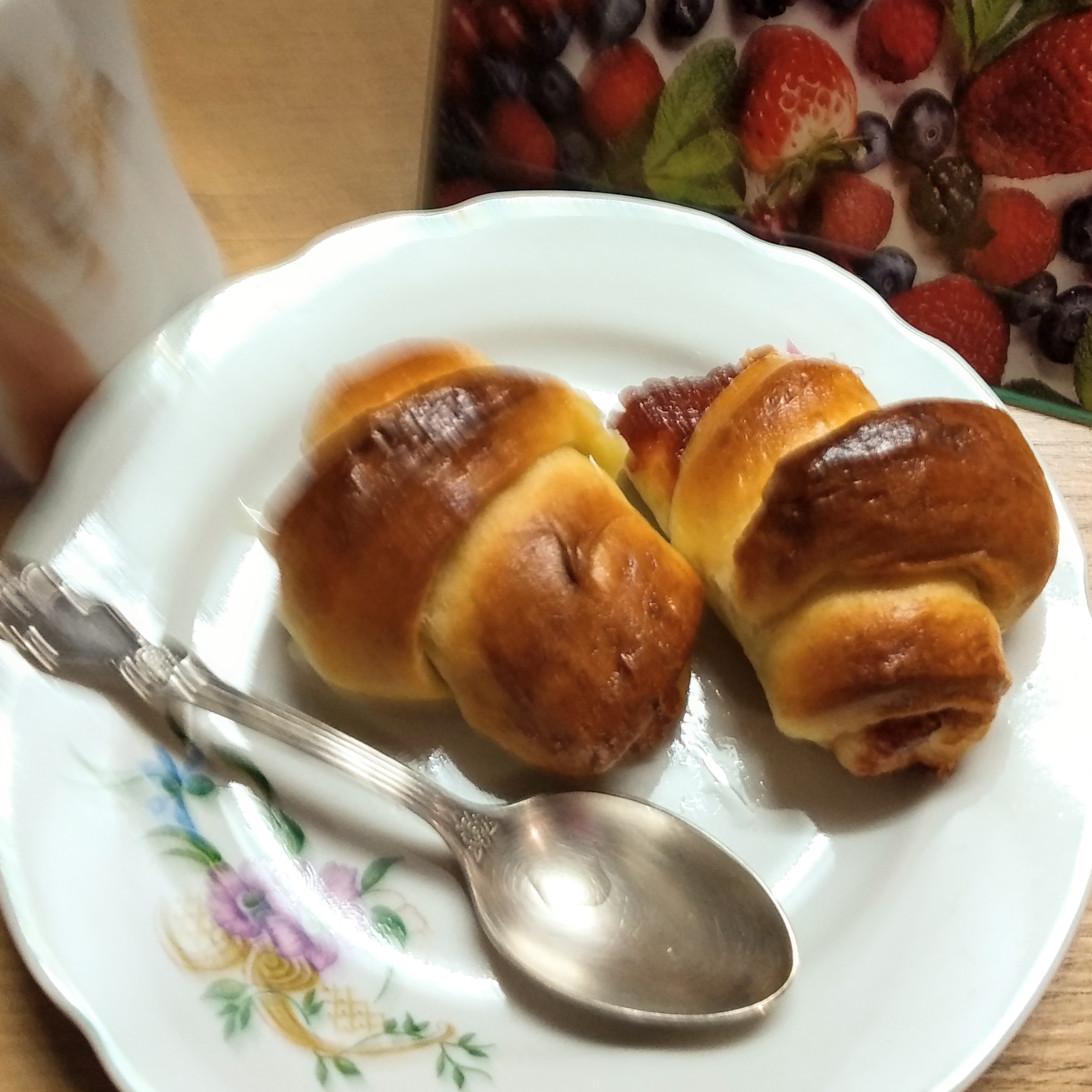 Нежные булочки с яблочным повидлом 🥐