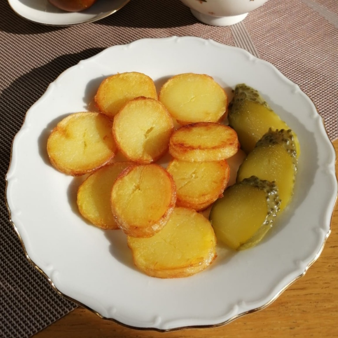 Картошка жареная кружочками