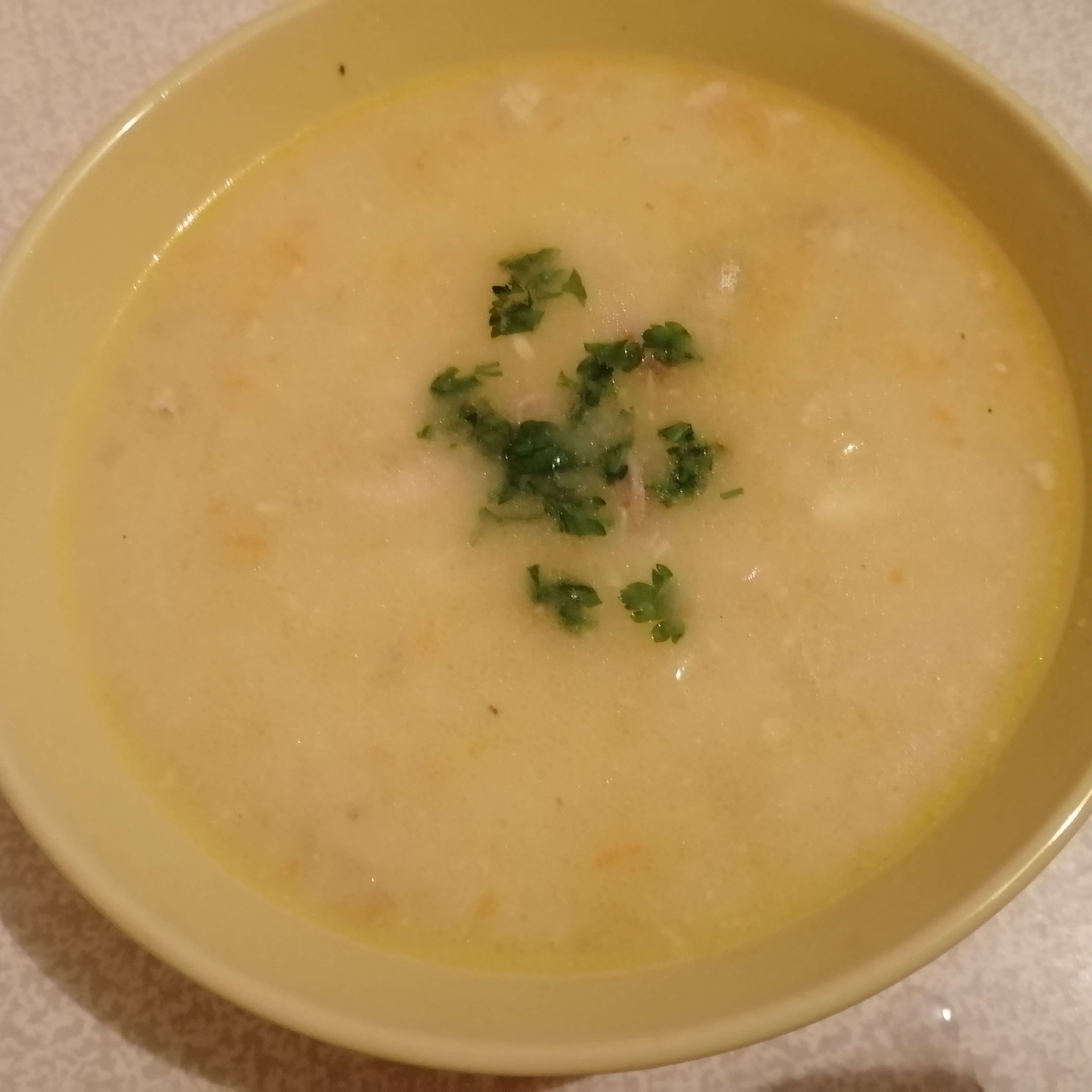 Суп куриный с плавленым сыром