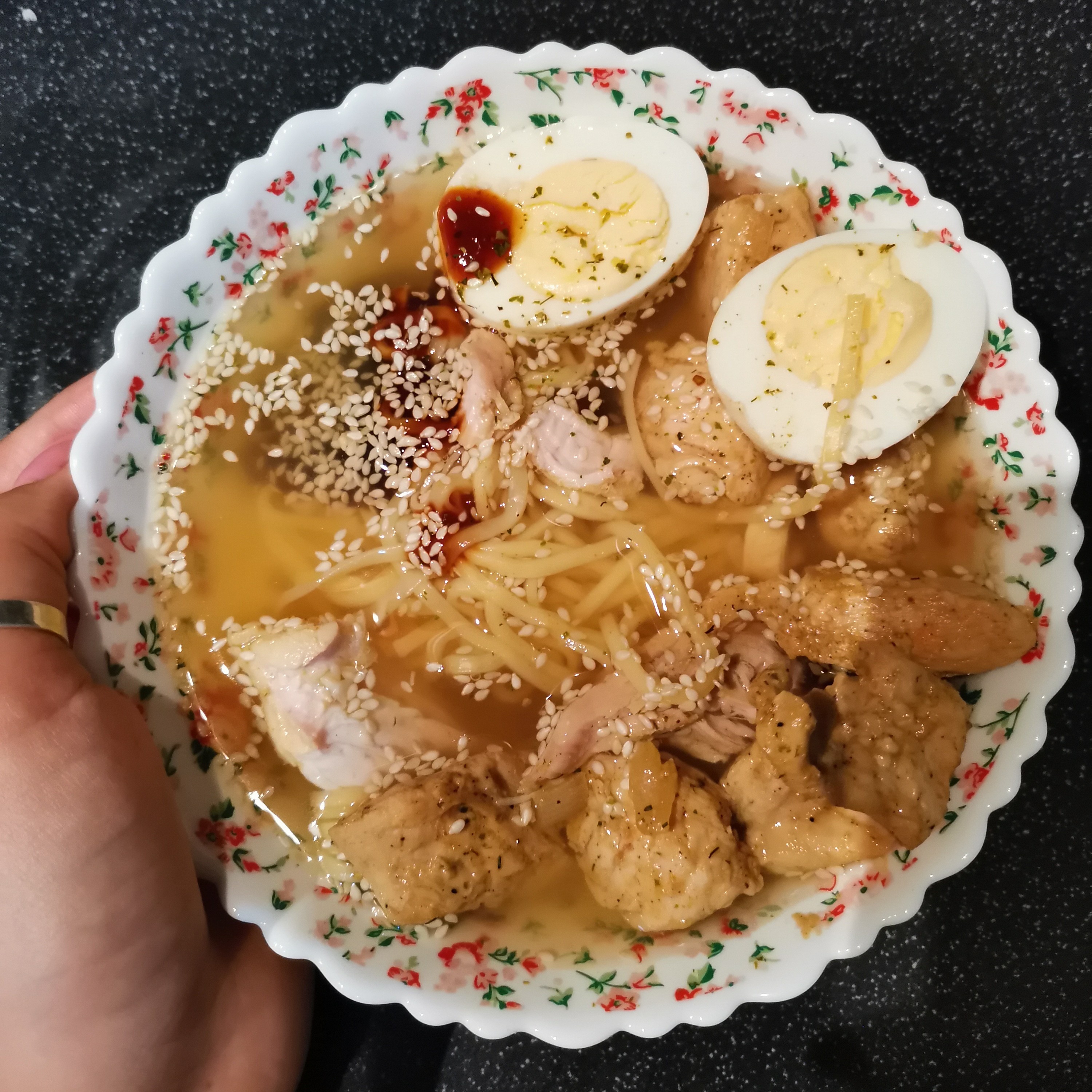 Рецепт 📔 Корейского блюда "Рамён с курицей"🍜