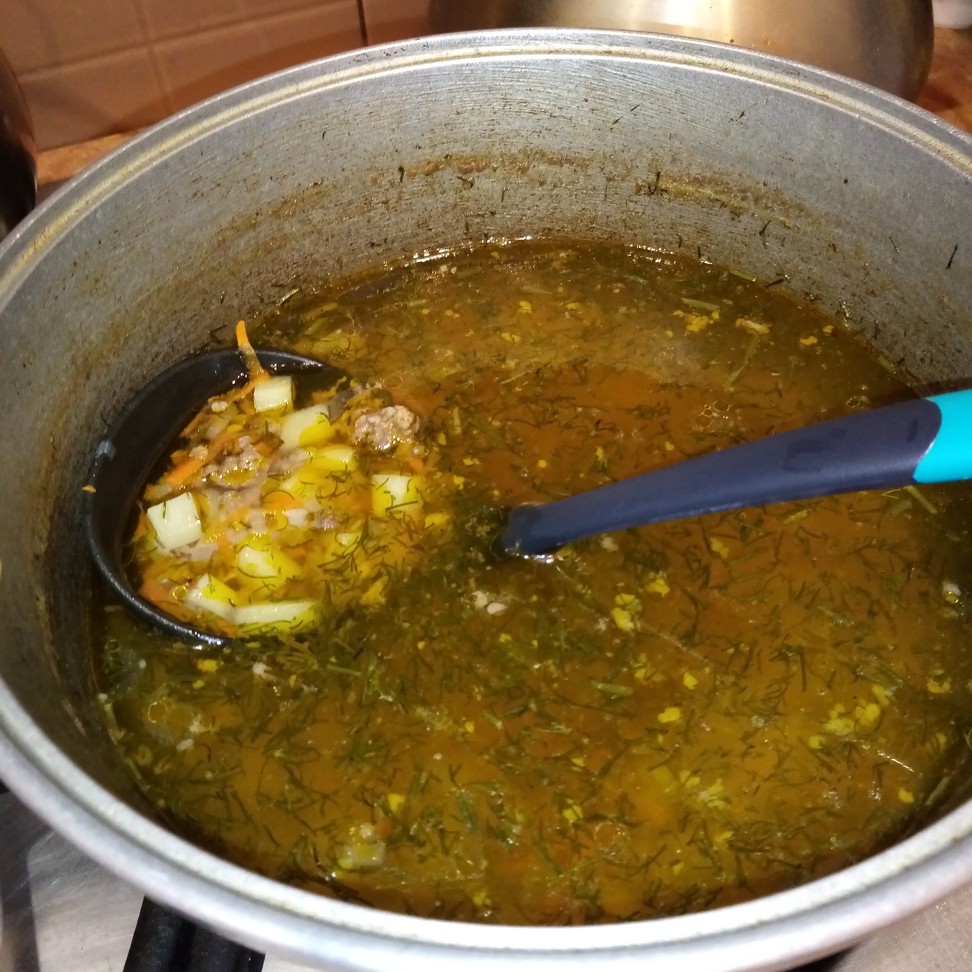 Гречневый суп с фаршем