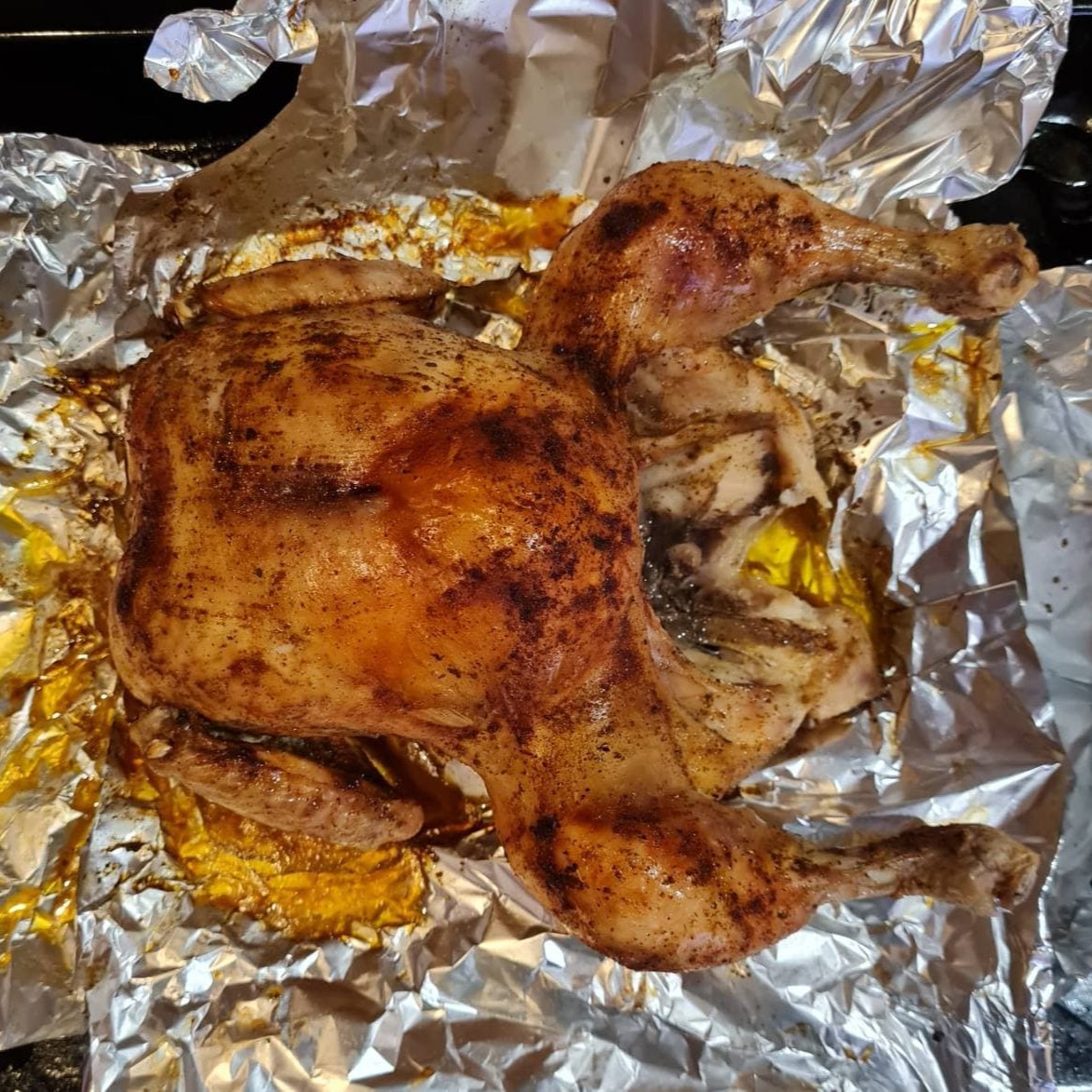 Курица с корочкой в духовке