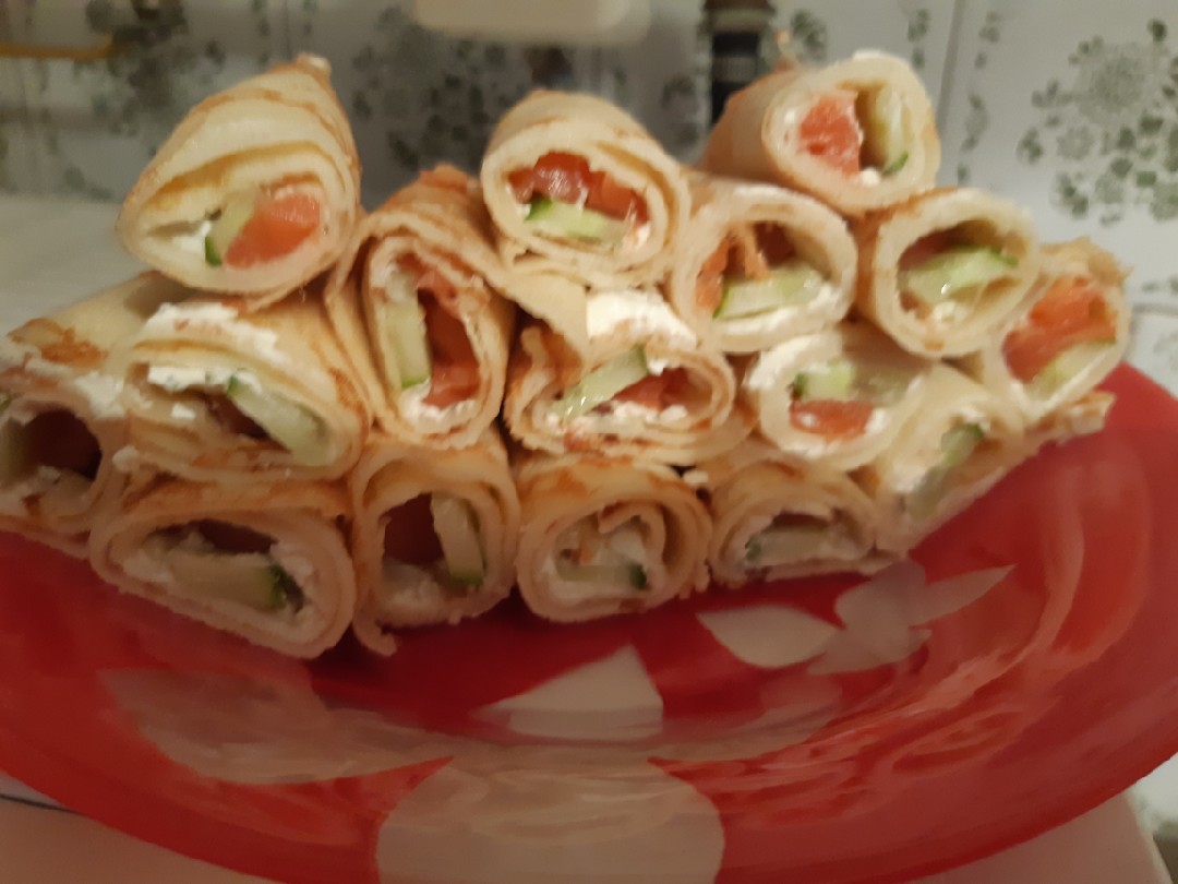 Блинчики с рыбой