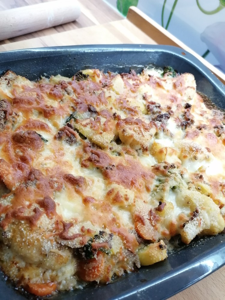 Запеканка с фаршем и овощами