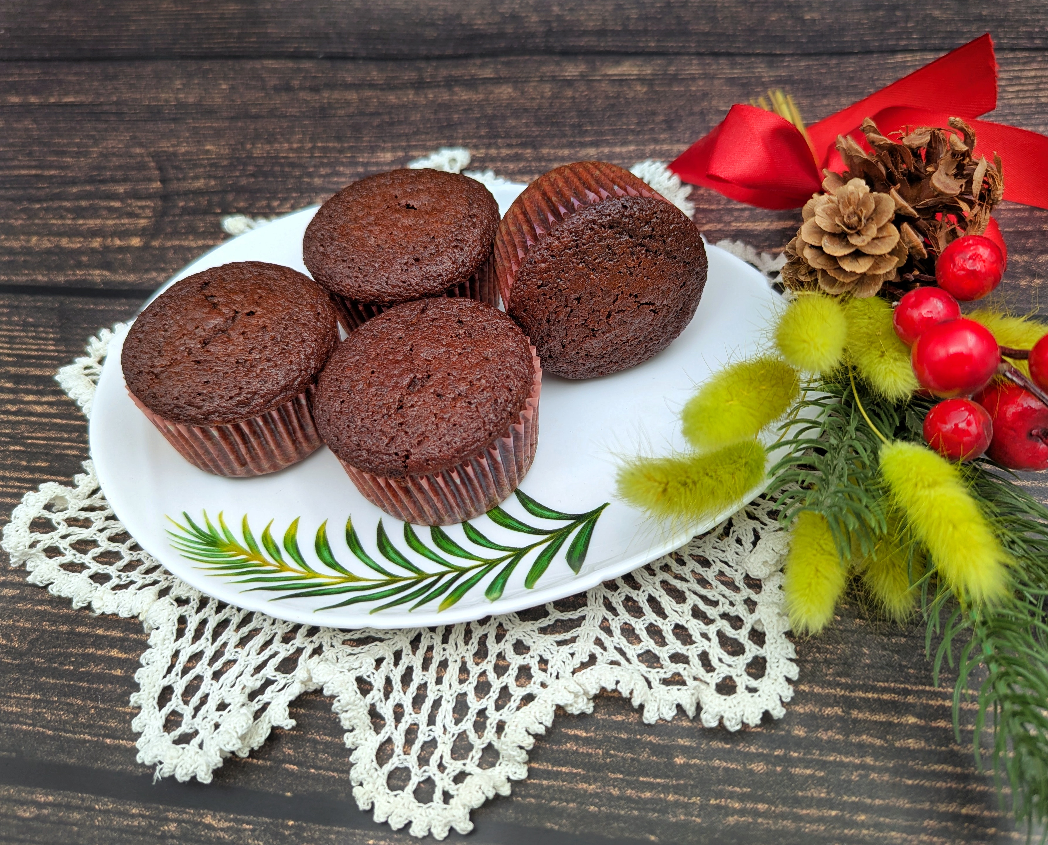 Шоколадные кексы на кефире