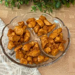 Медовое куриное мясо на сковороде 