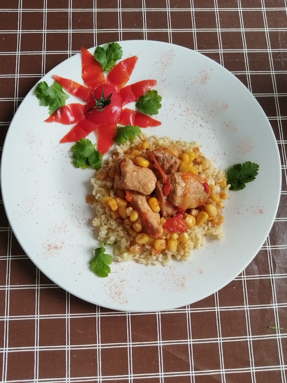 Мясное рагу с кукурузой