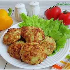 Кабачковые котлеты с фаршем в духовке