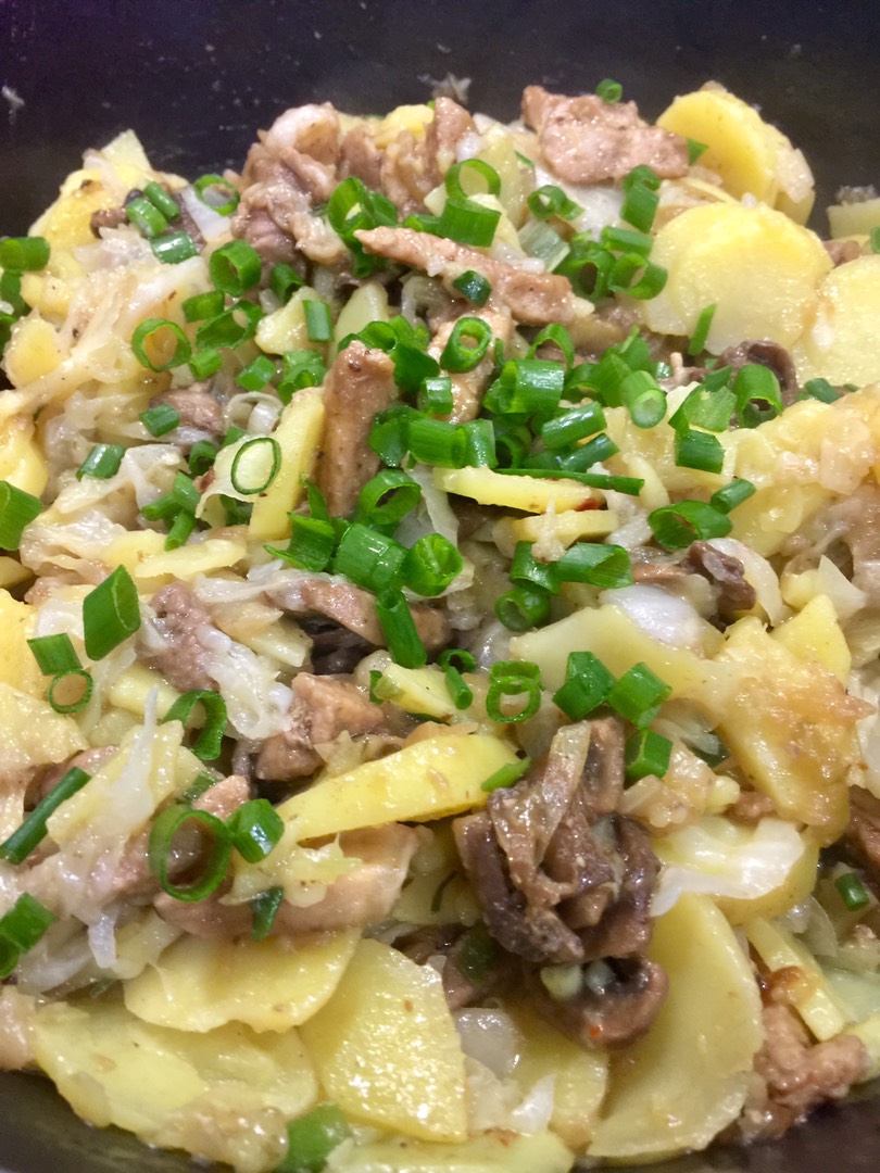 Картошка с мясом и грибами, вкусных рецептов с фото Алимеро
